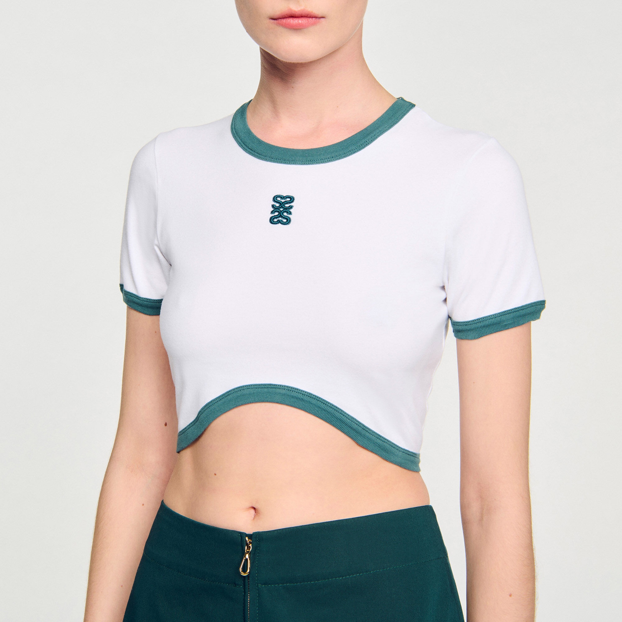 TWO-TONE CROPPED T-SHIRT - 3
