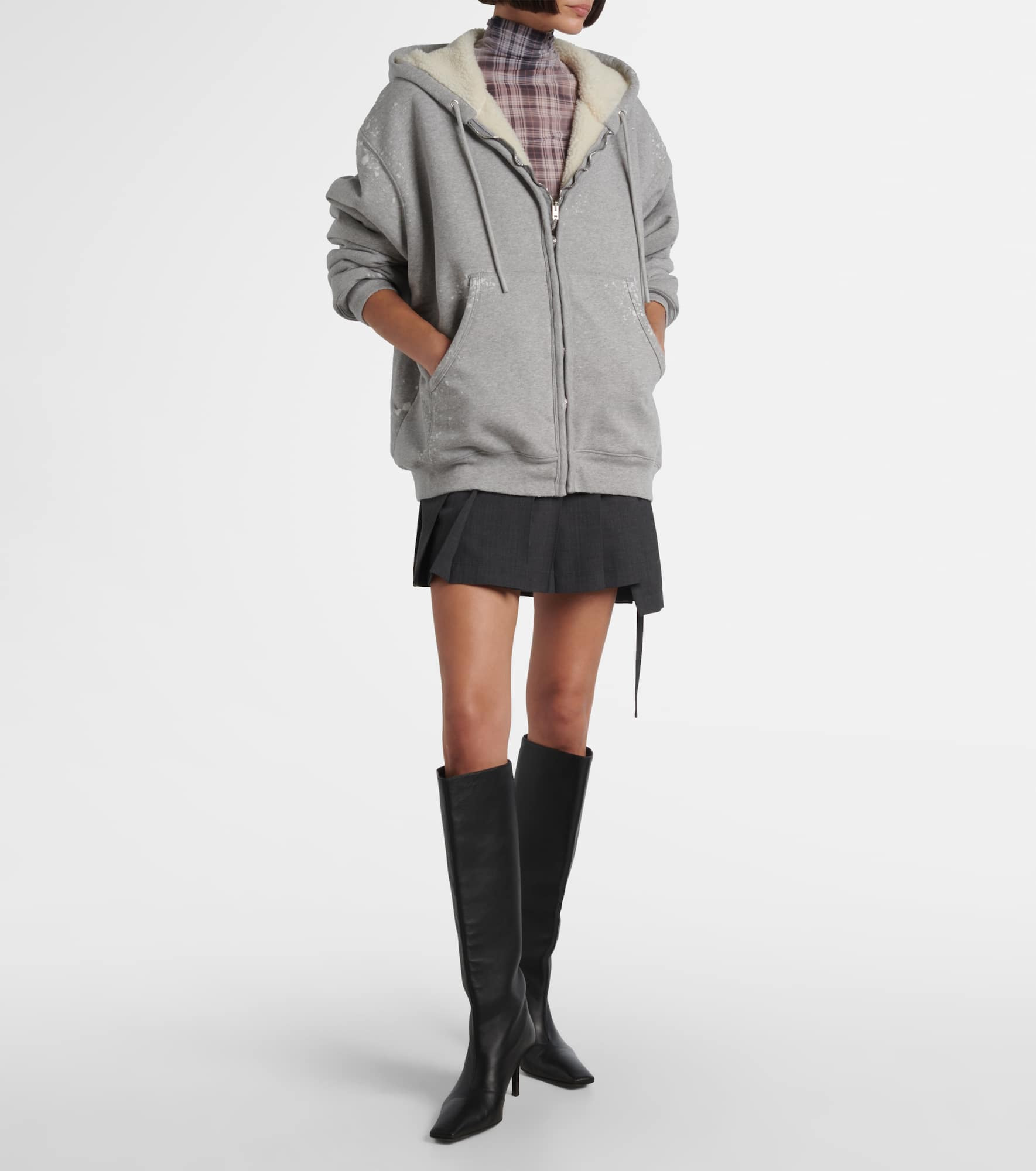 Logo zip-up hoodie - 2