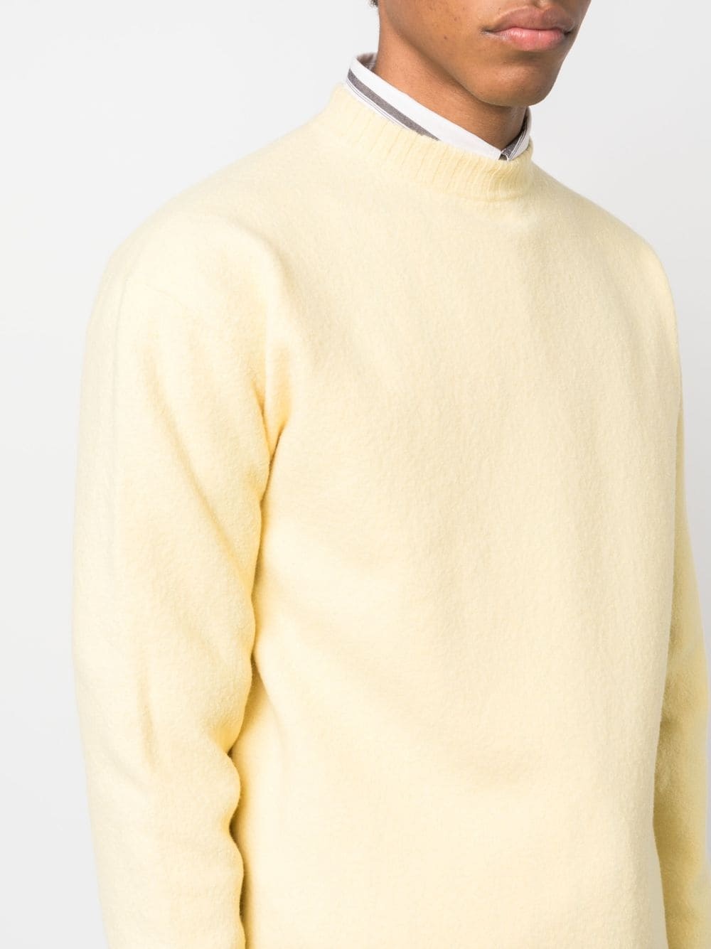 ribbed-trim wool jumper - 5