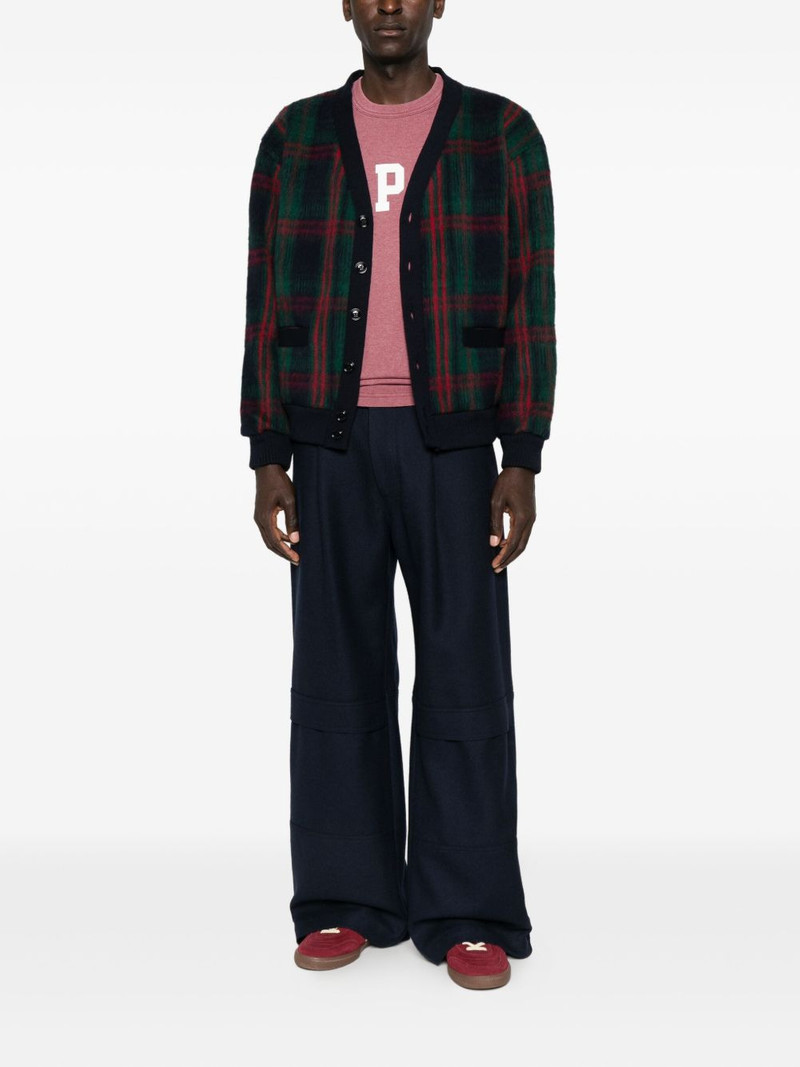 Aspesi plaid wool cardigan outlook