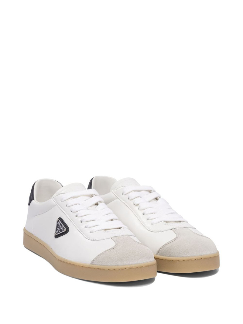 Prada Track leather logo-plaque sneakers outlook