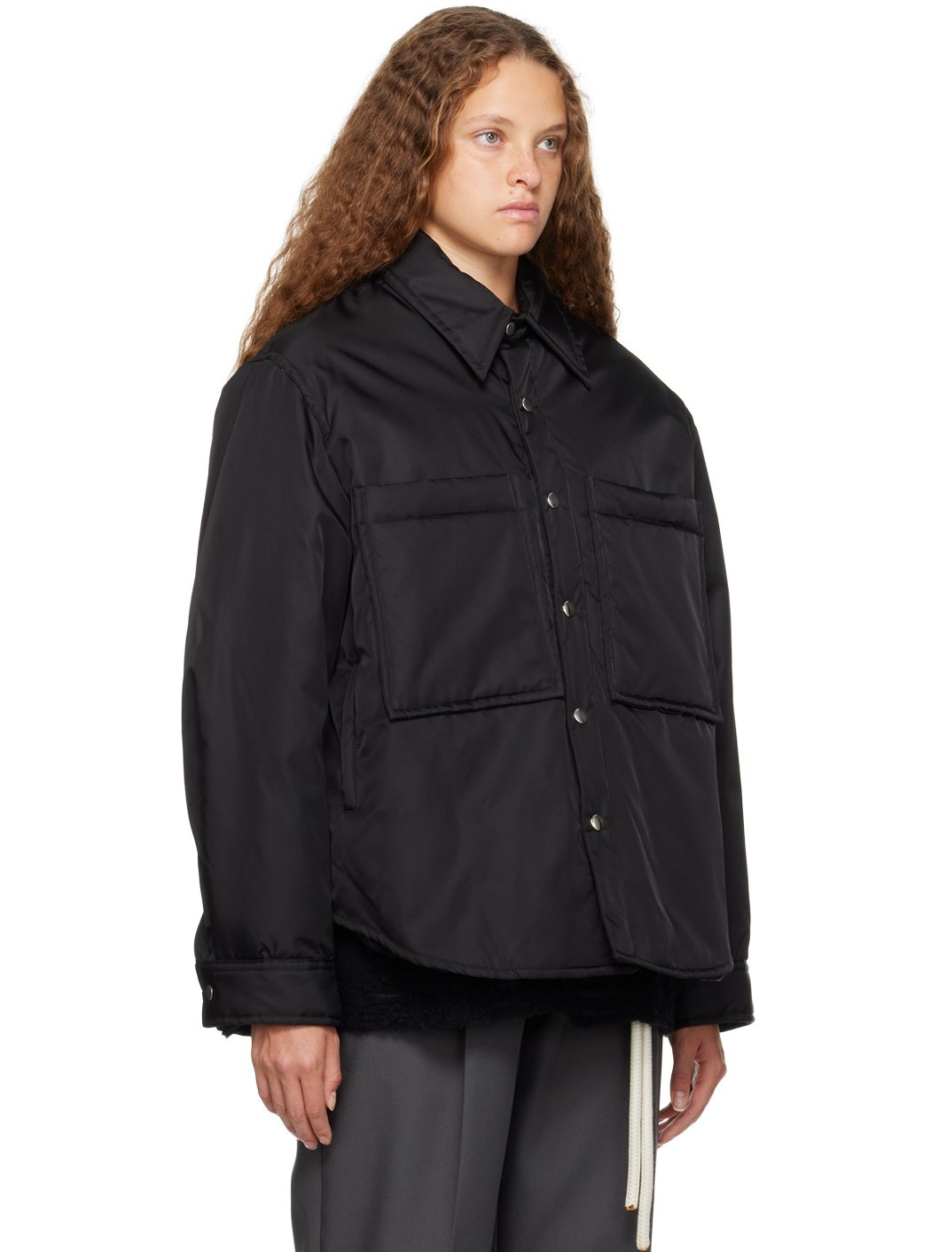 Black Cocoon Jacket - 2