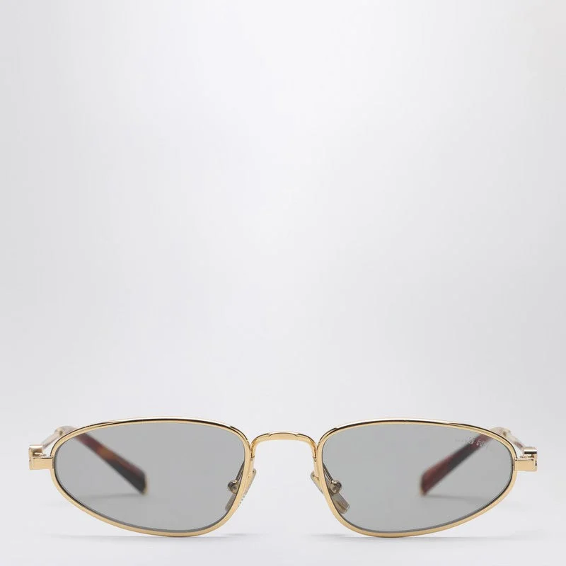 Miu Miu Miu Miu Logo Gold Sunglasses Women - 1
