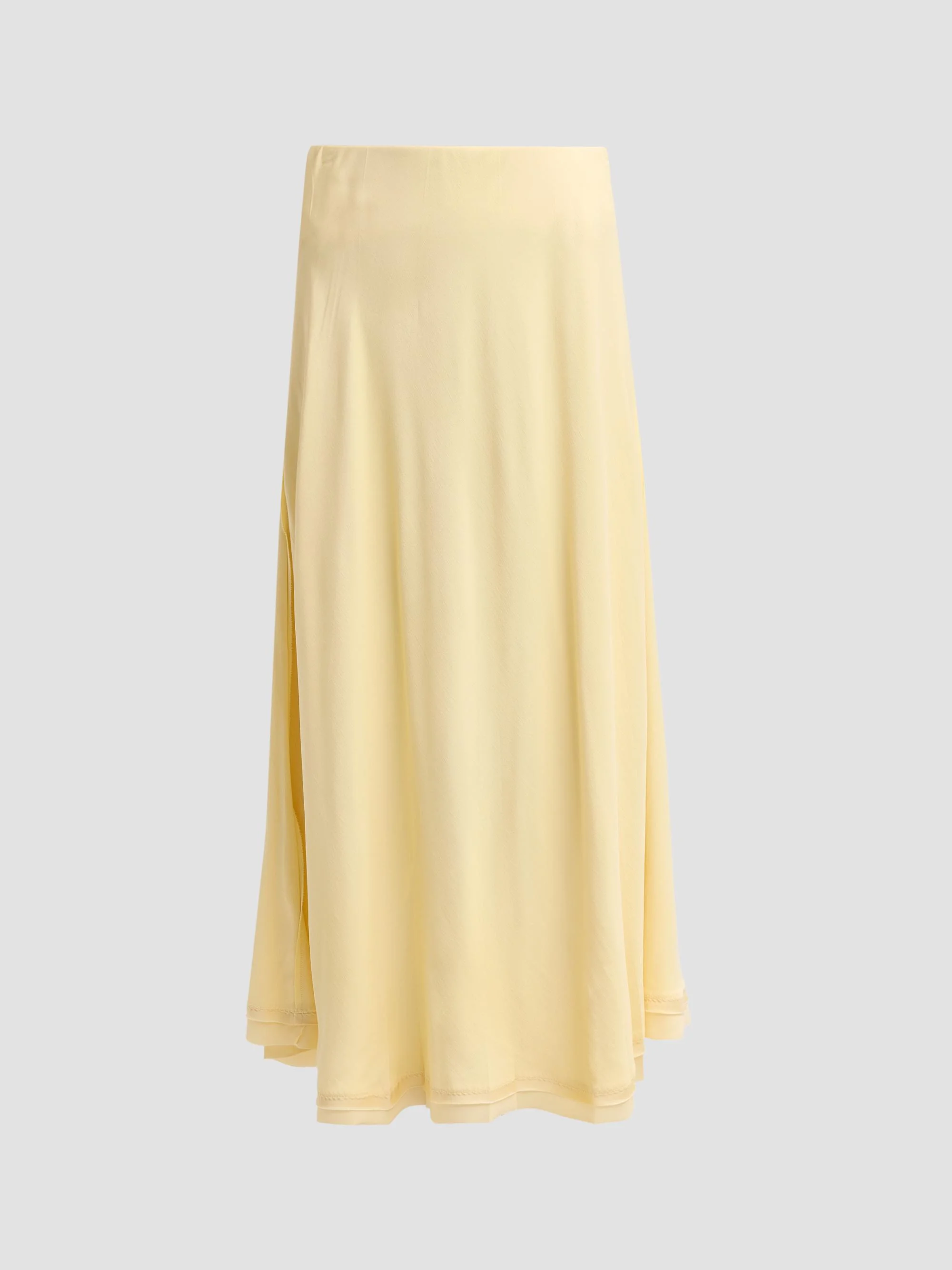 Women's Creased Pleated Maxi Skirt - Sun Petal - 1