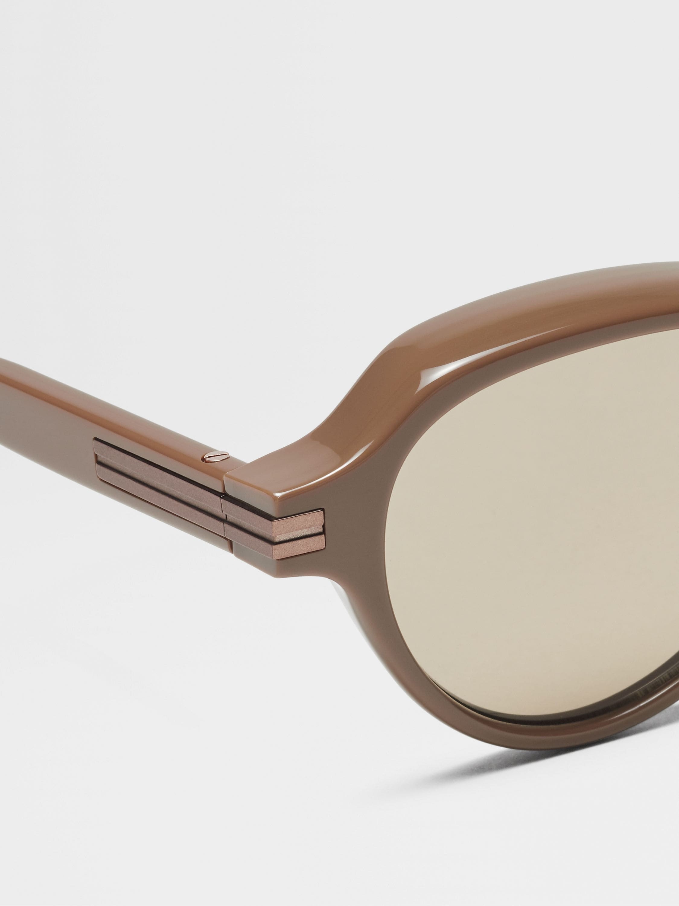 LIGHT BROWN ACETATE SUNGLASSES - 2