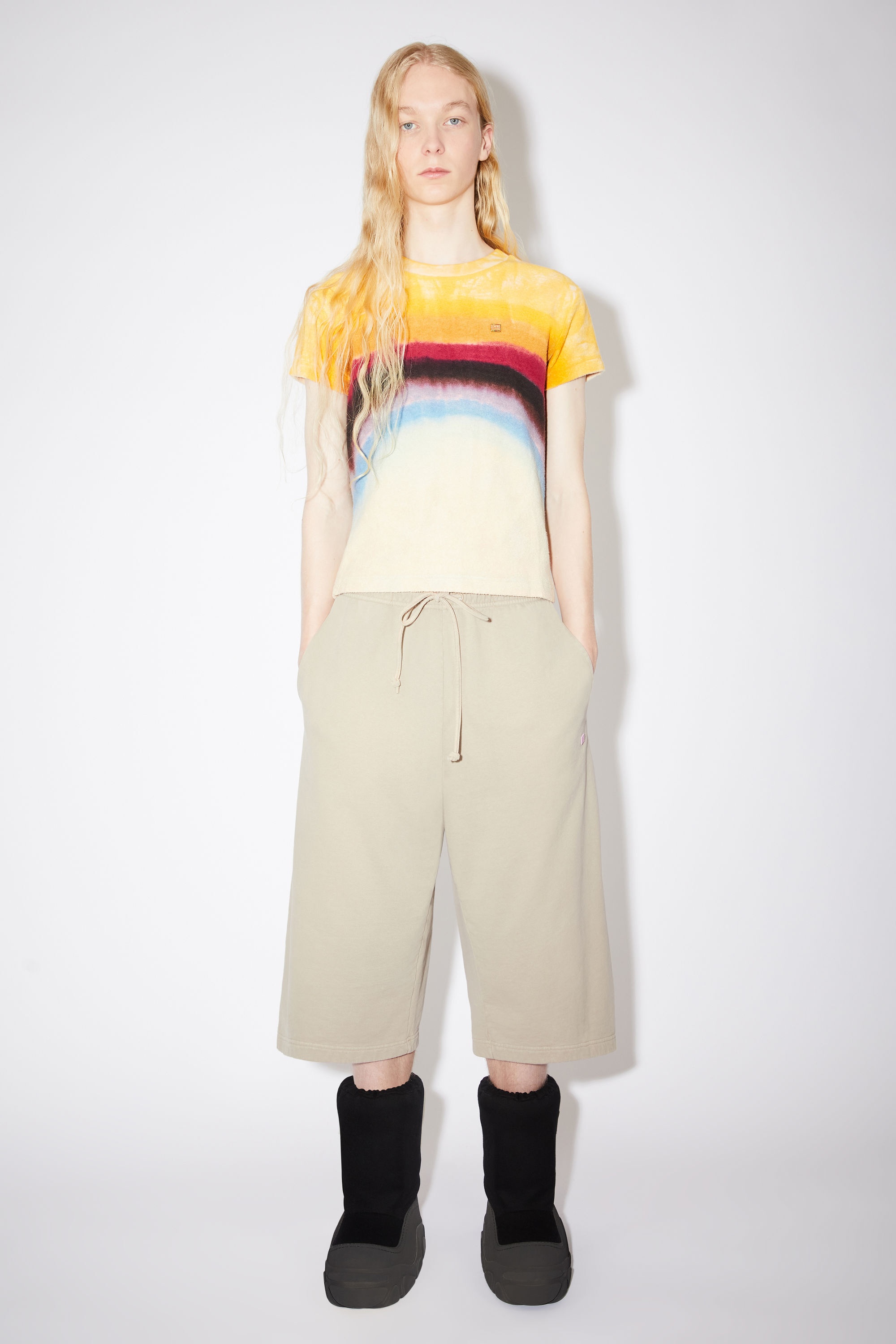 Fleece sweat shorts - Mushroom beige - 2