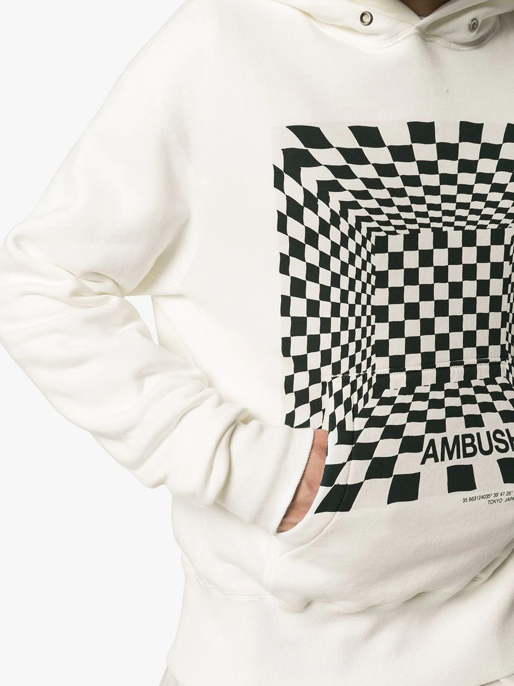 illusion print hoodie - 5