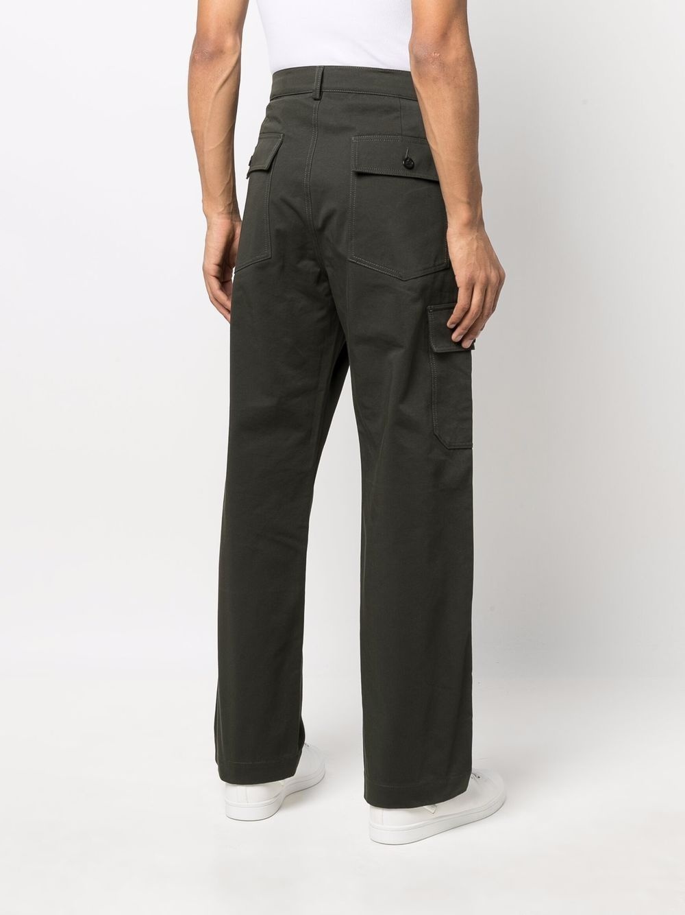 straight-leg cargo pocket trousers - 4