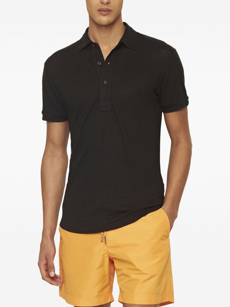 ORLEBAR BROWN Sebastian linen polo shirt outlook