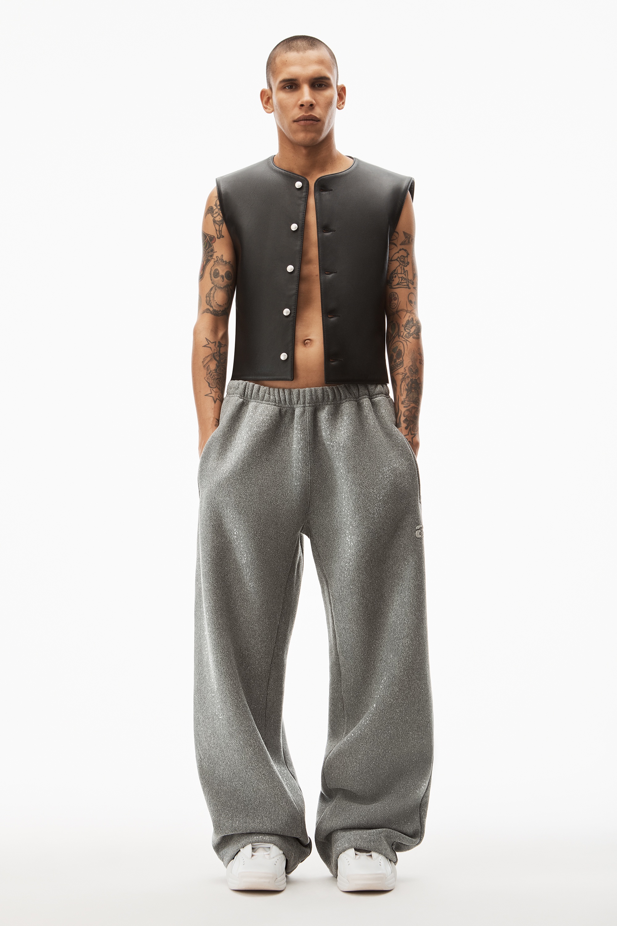 STAR SWEATPANTS IN DENSE FLEECE - 2