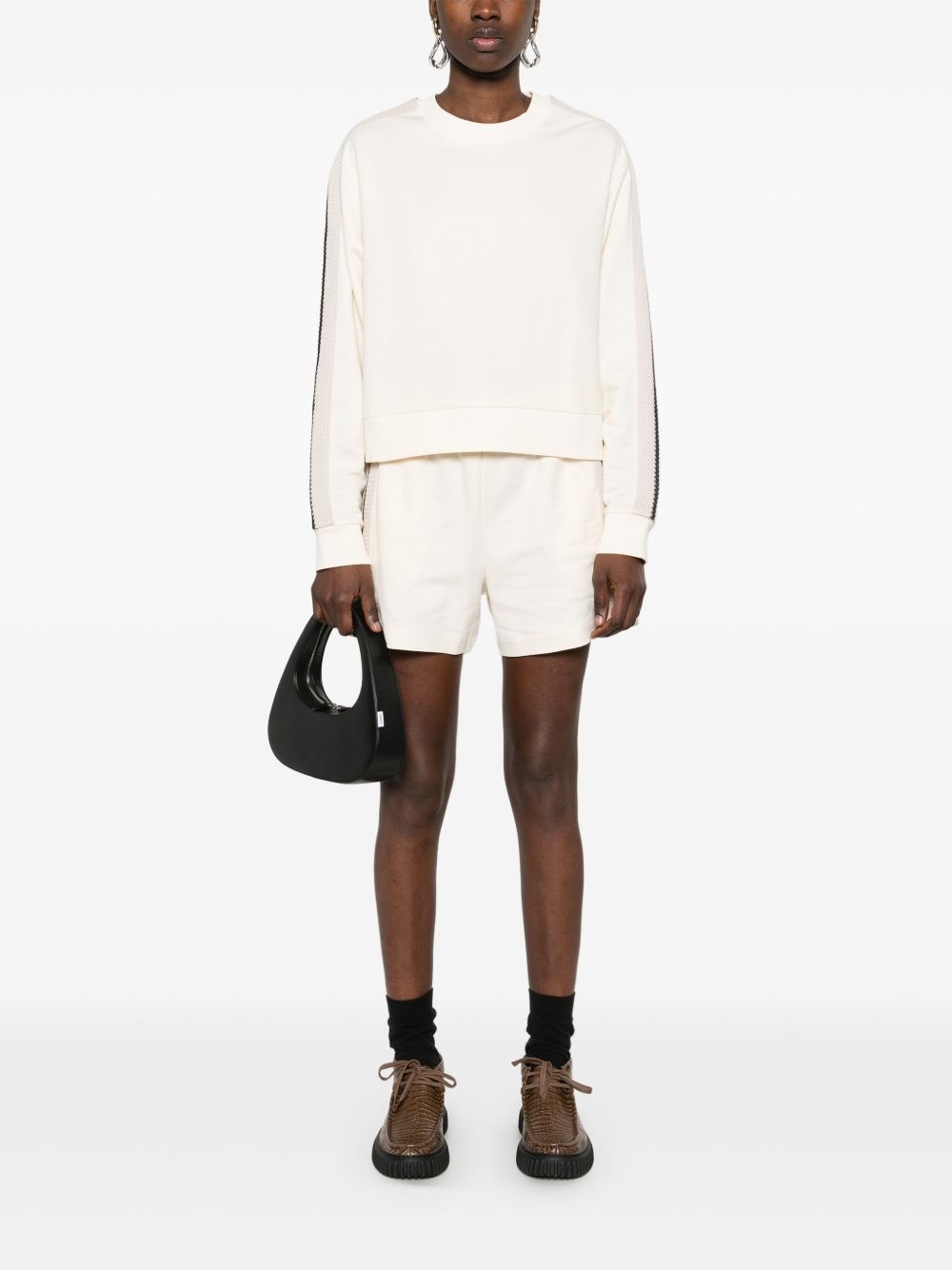knitted-trim track shorts - 2