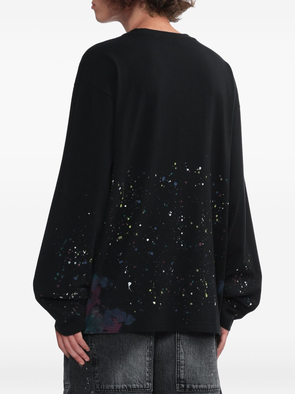 paint-splatter long-sleeved T-shirt - 4