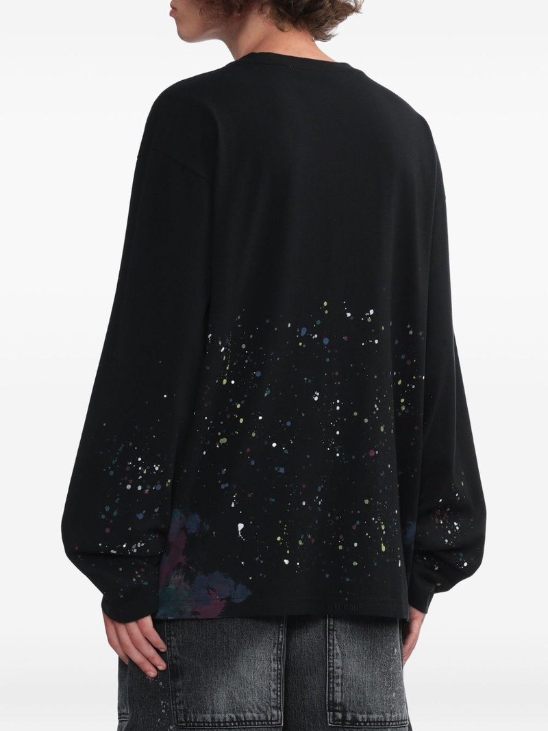 paint-splatter long-sleeved T-shirt 4