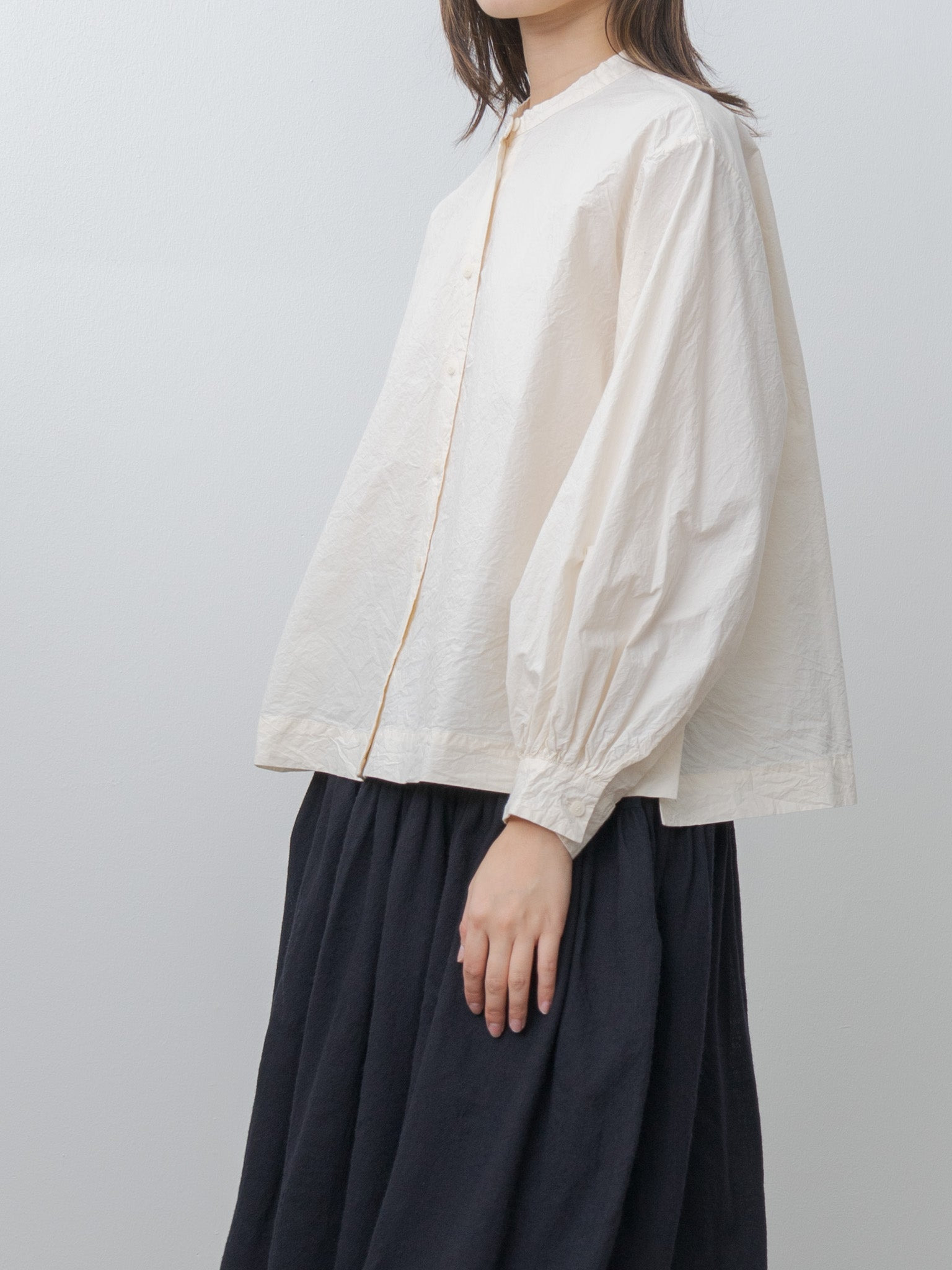Biggy Grandad Shirt H COT - Natural - 2