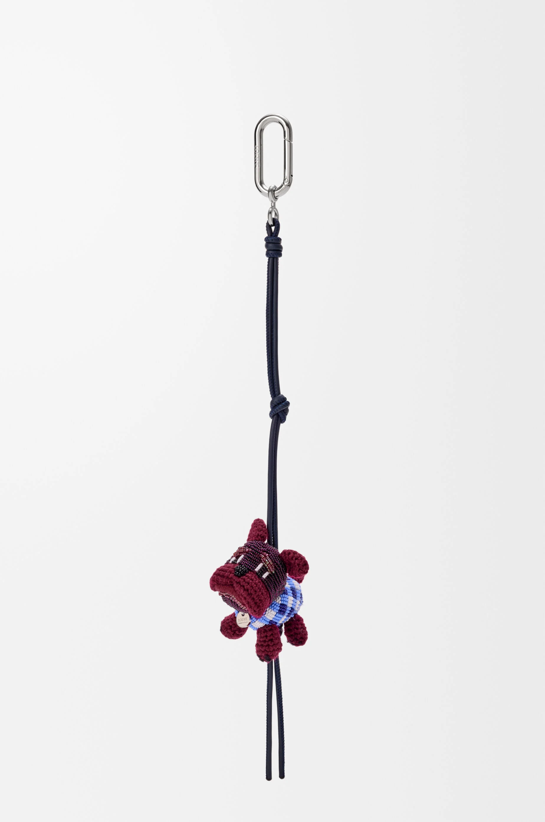 Bulldog charm in beads and felt - 1