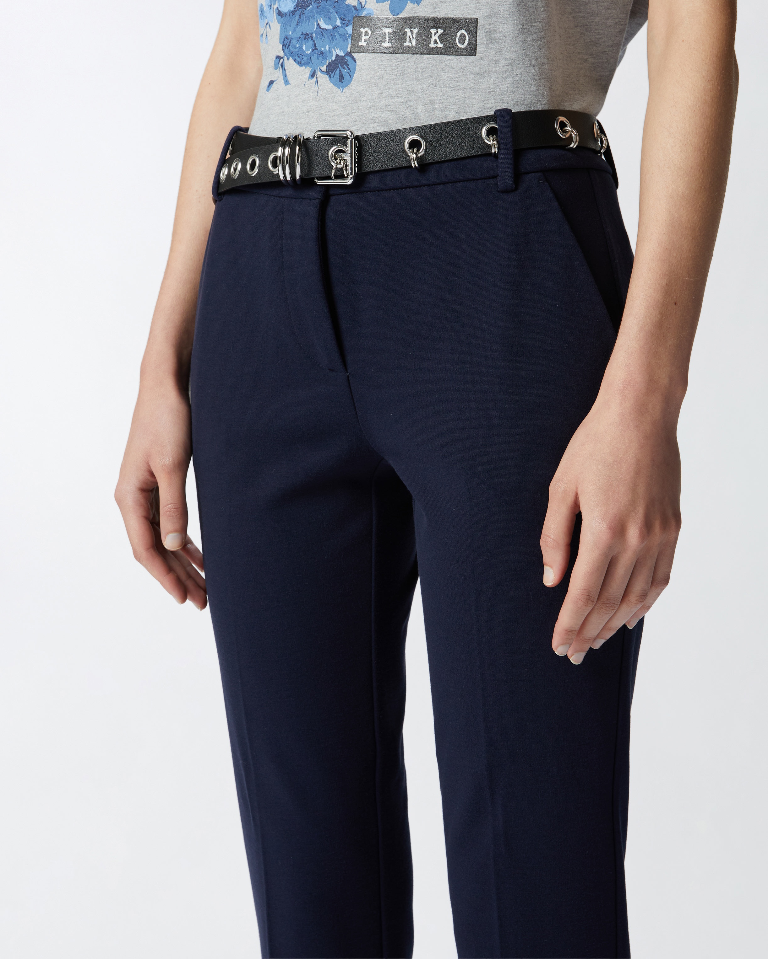 TECHNICAL FABRIC CIGARETTE TROUSERS - 5