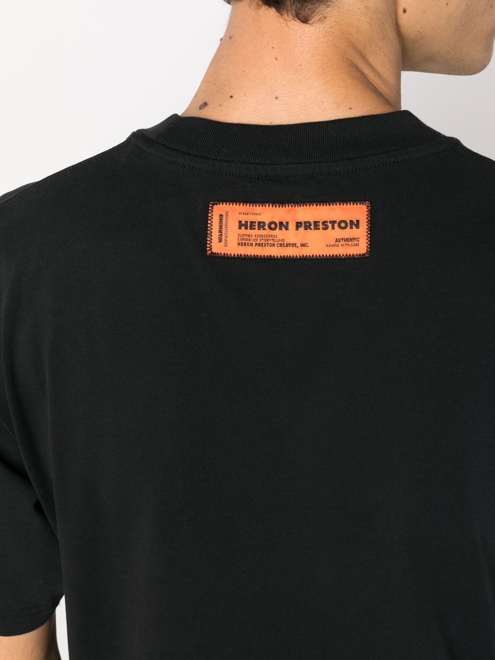 logo-patch cotton T-shirt - 5