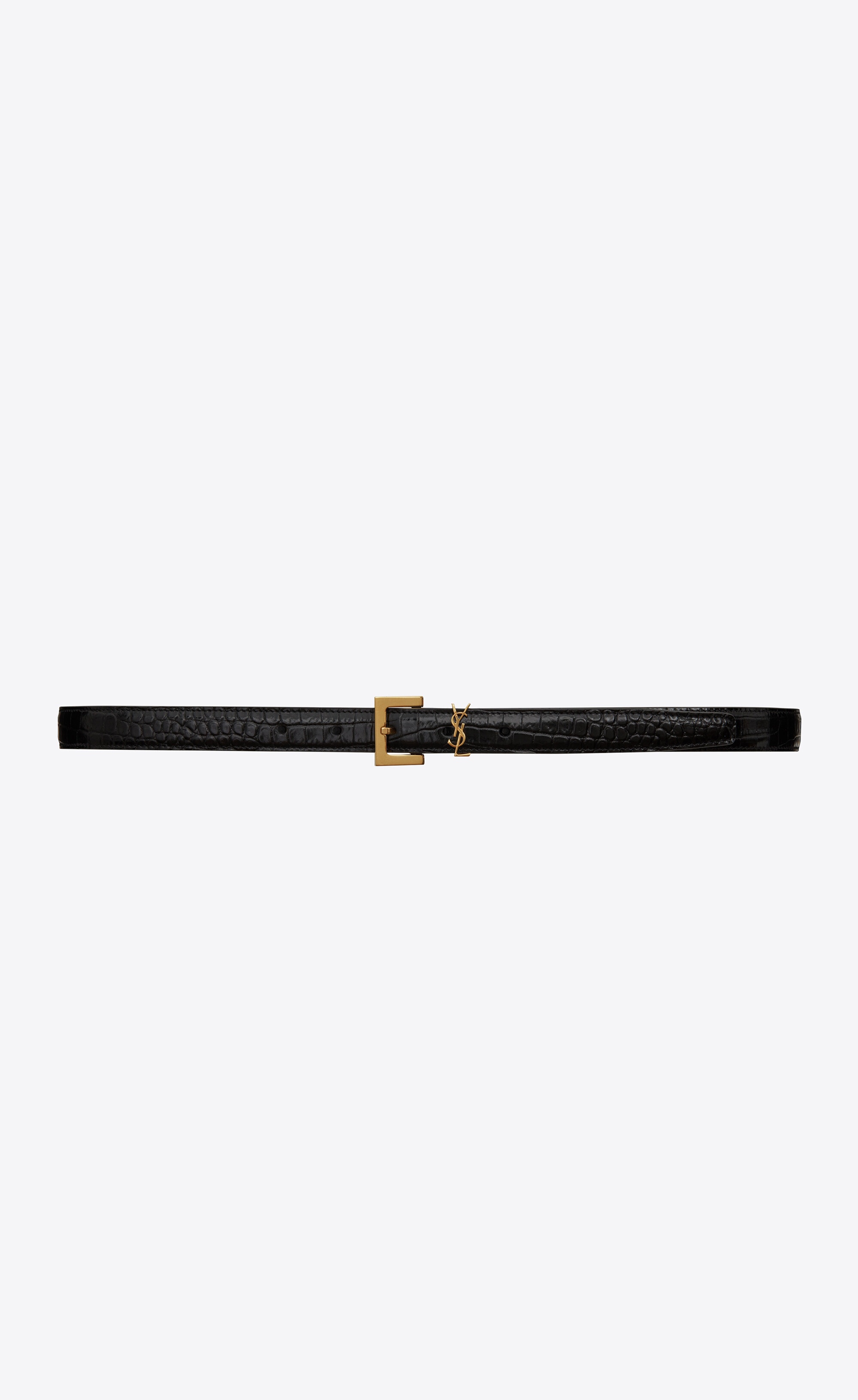 20mm monogram leather belt - Saint Laurent - Women