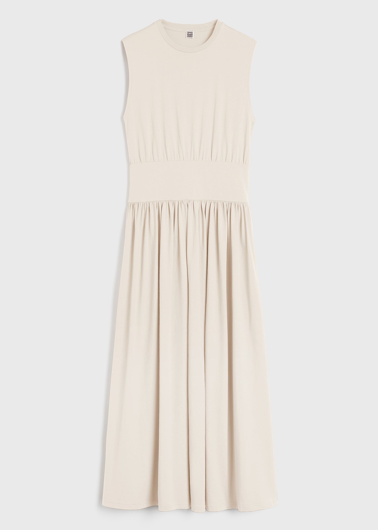 Sleeveless cotton tee dress pearl - 1