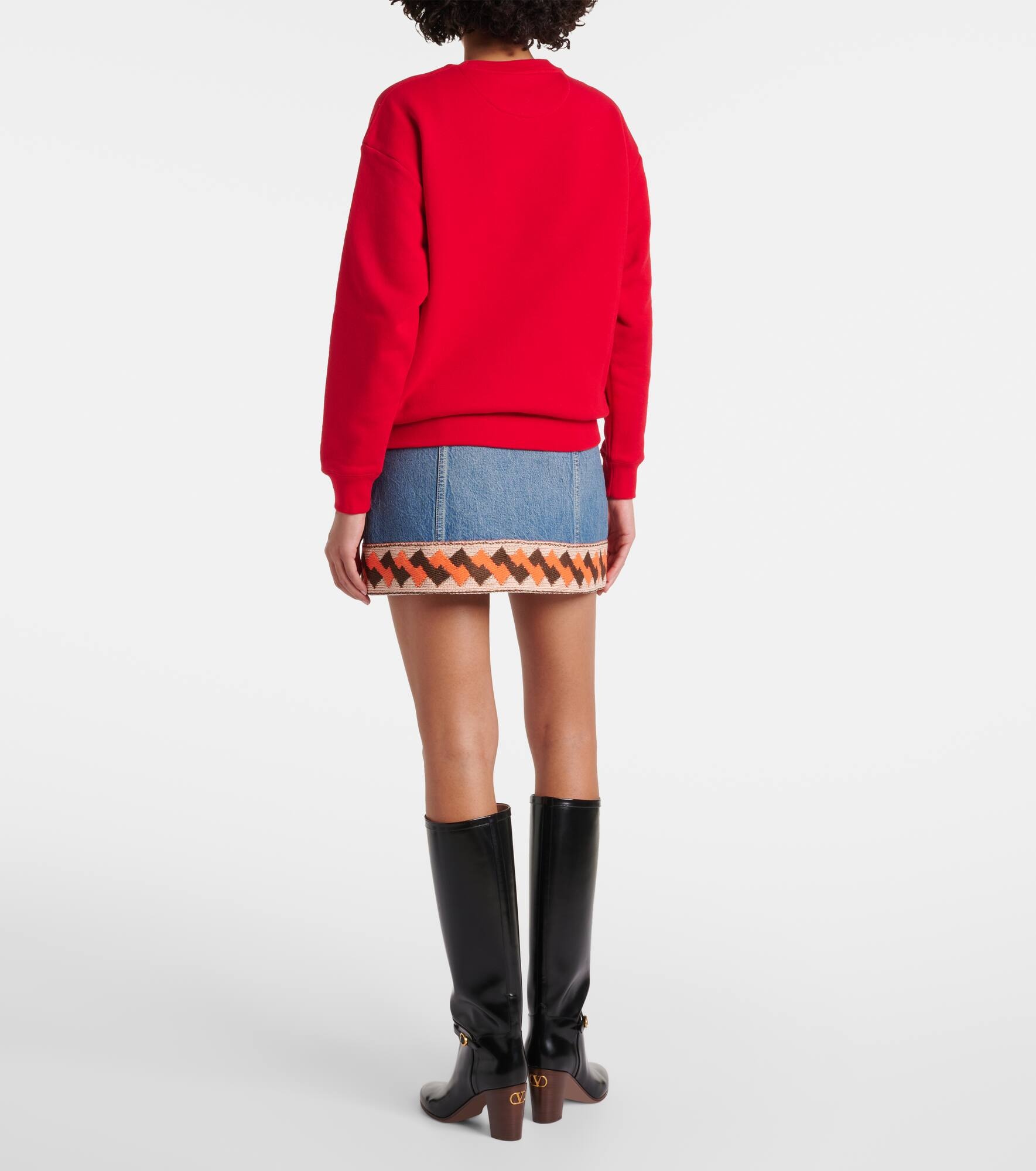 Printed cotton jersey sweatshirt - 3