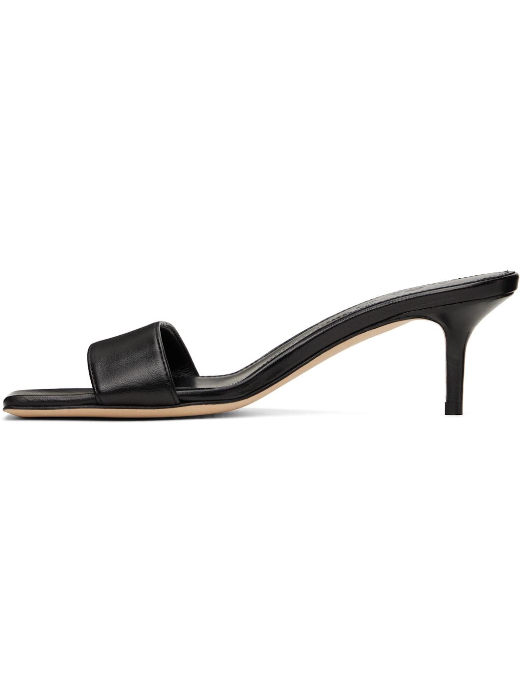 Black Ilvy Leather Mules - 3