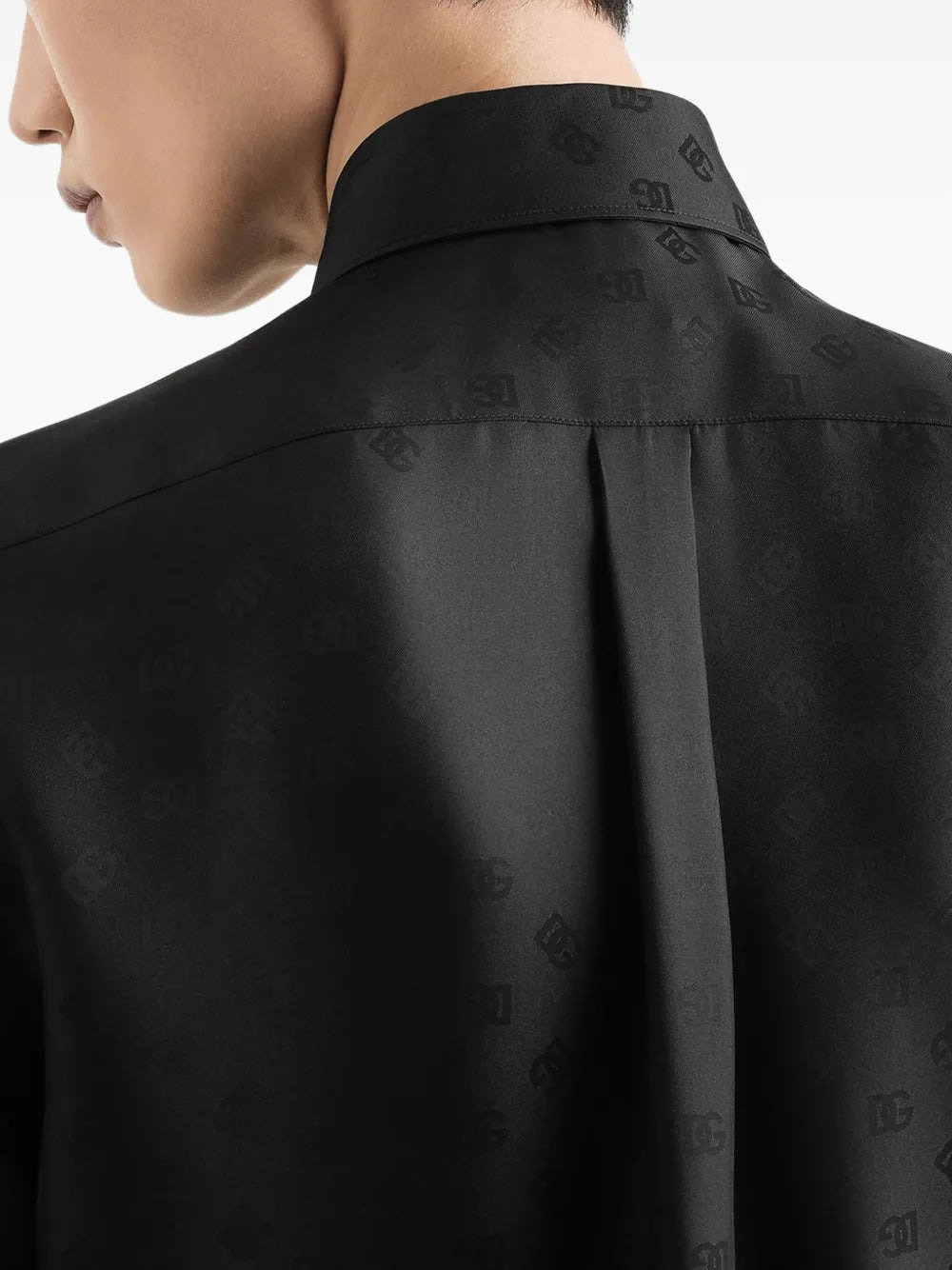 Dolce & Gabbana Men Monogram Silk Shirt - 5