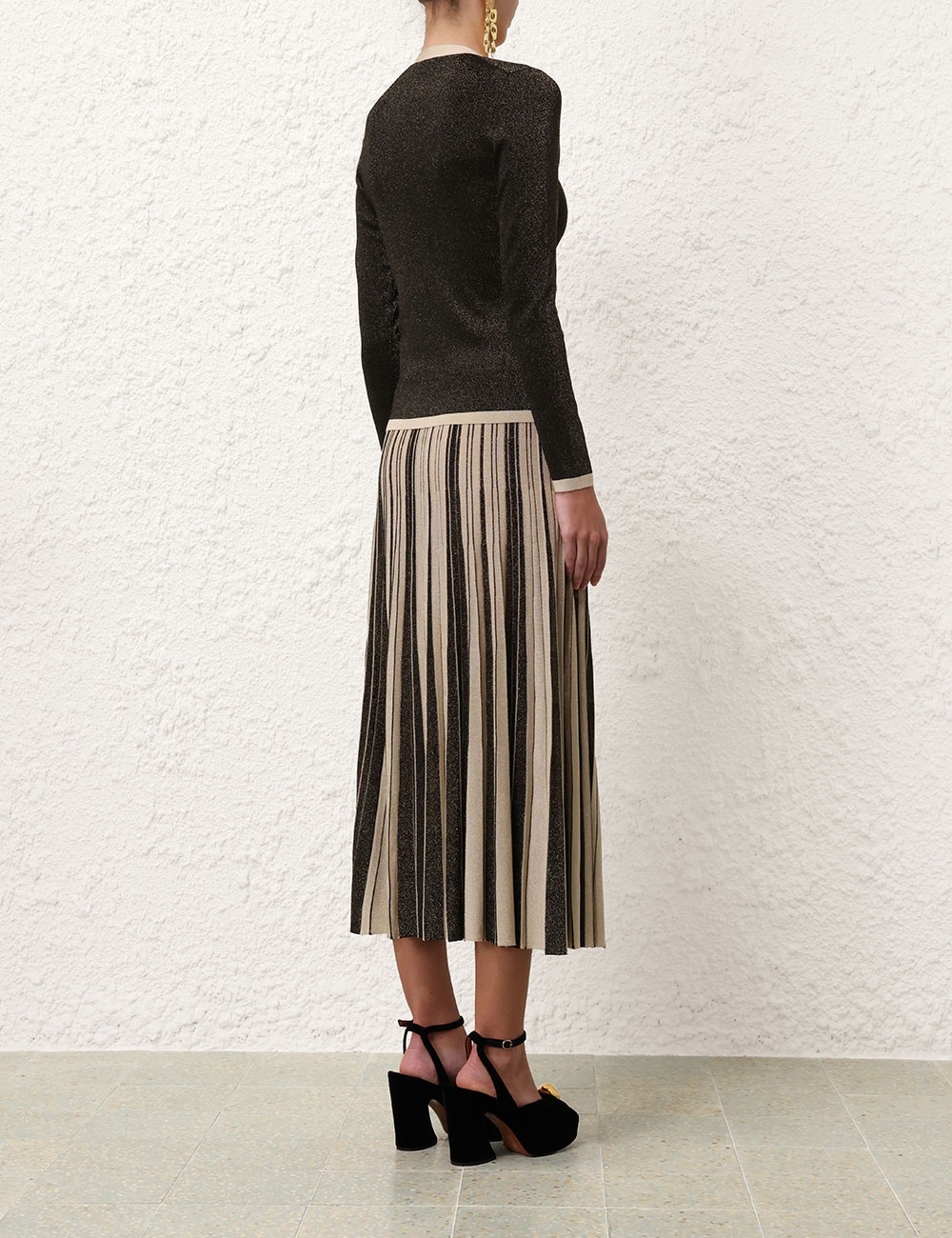 ILLUSTRATION METALLIC CARDIGAN - 4