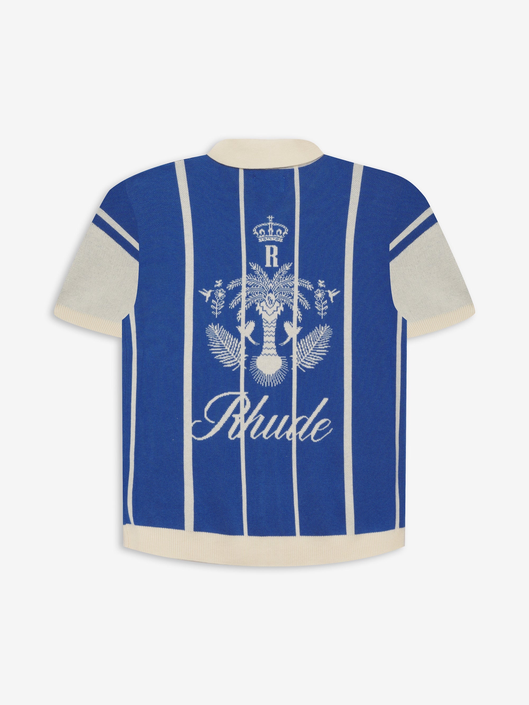 STRIPED KNIT CASHMERE POLO - 2