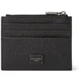 Logo-Appliquéd Pebble-Grain Leather Cardholder - 5