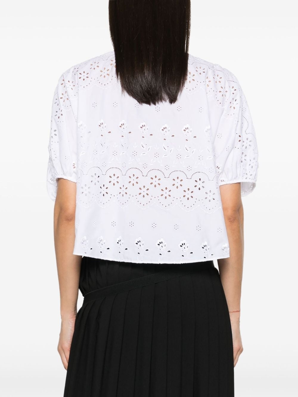 broderie anglaise cotton blouse - 4