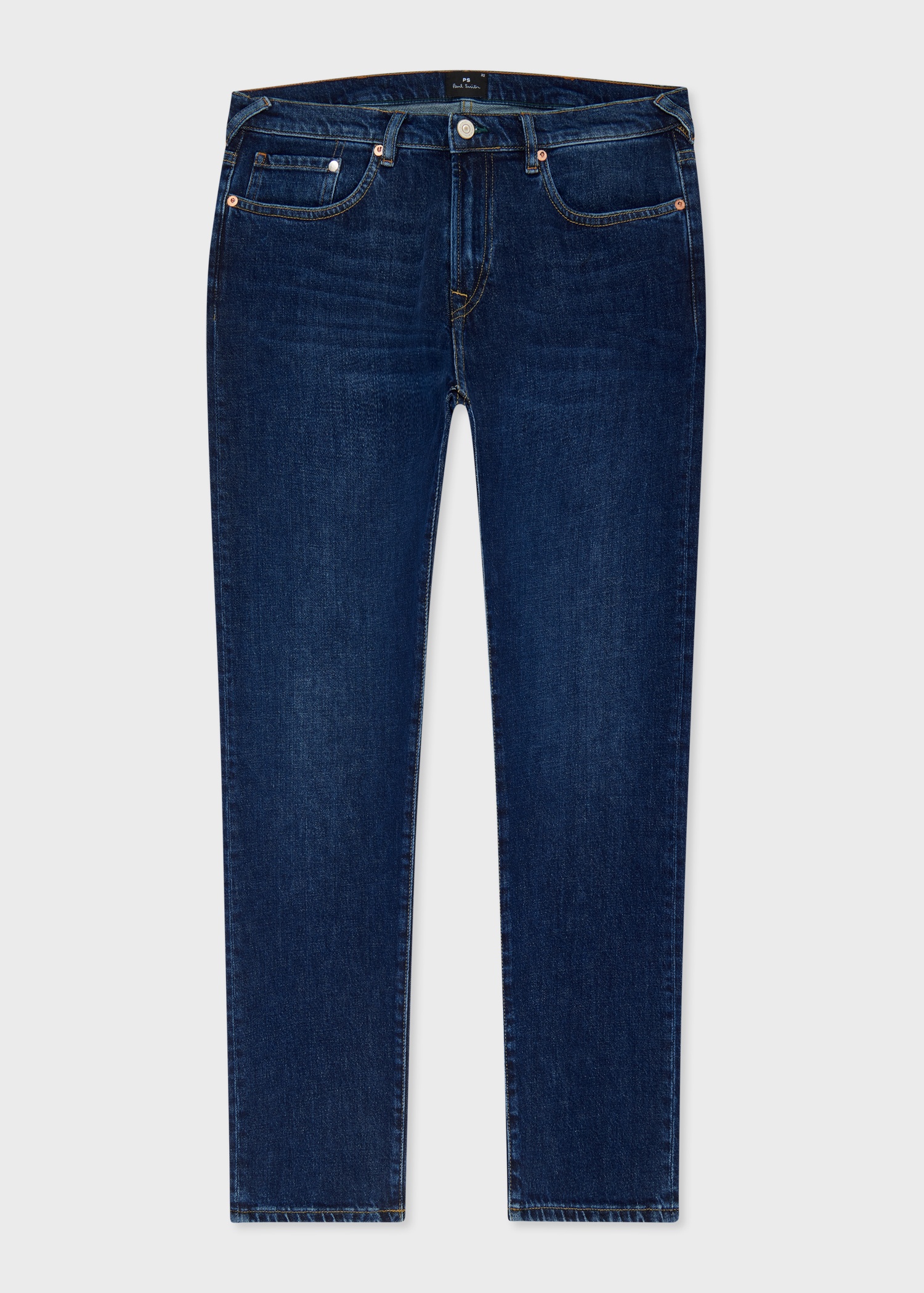 Tapered-Fit Dark Wash 'Organic Vintage Stretch' Jeans - 1