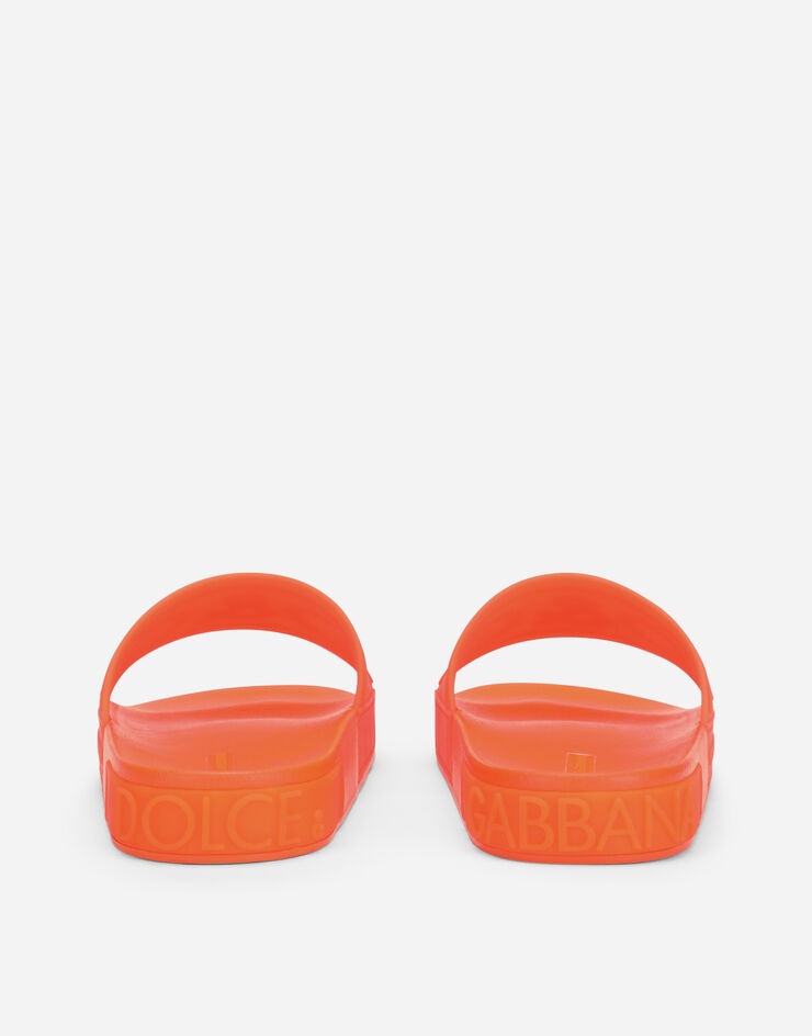 Rubber beachwear sliders with DG logo - 3