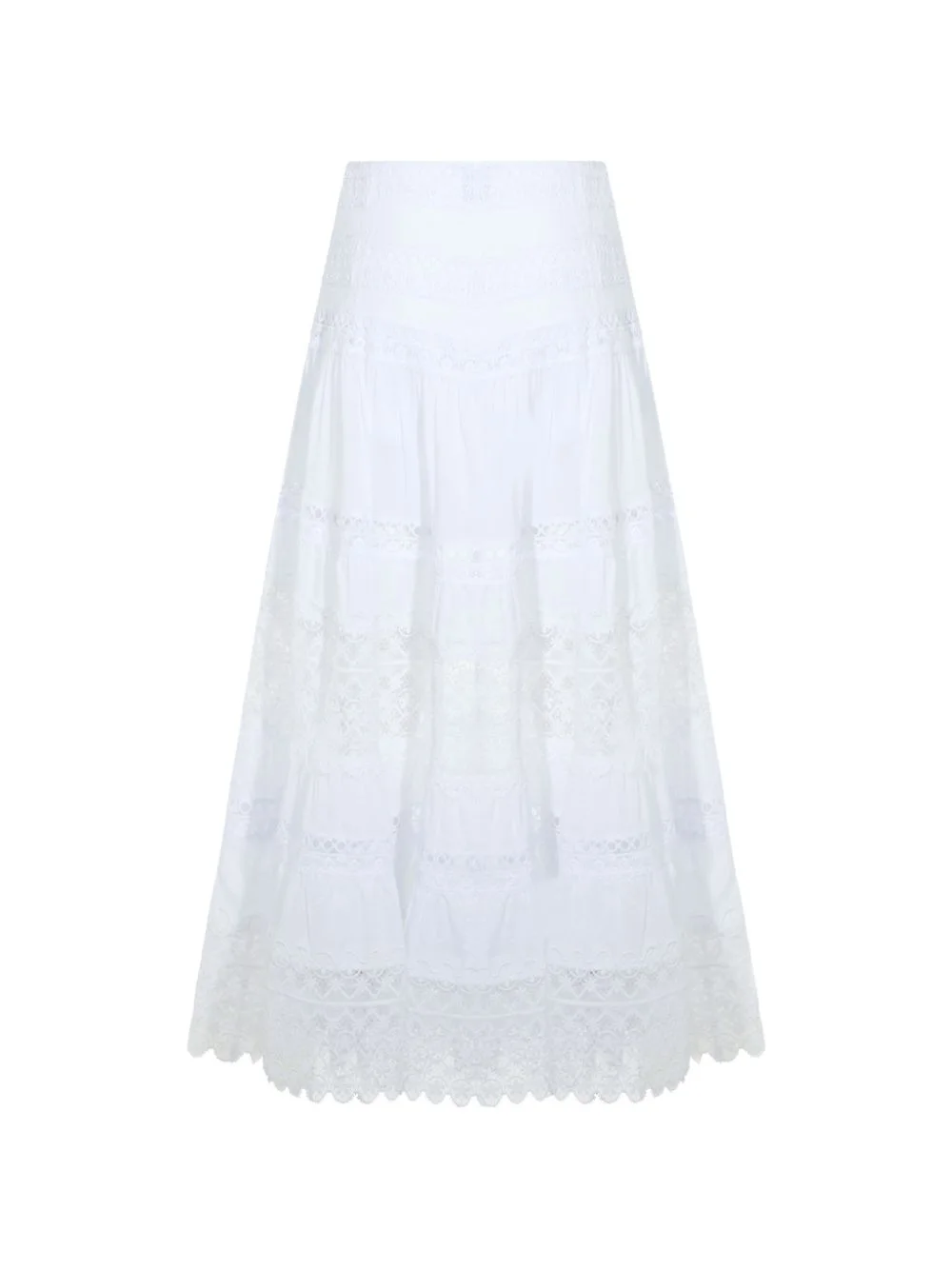 lace tiered maxi skirt - 1