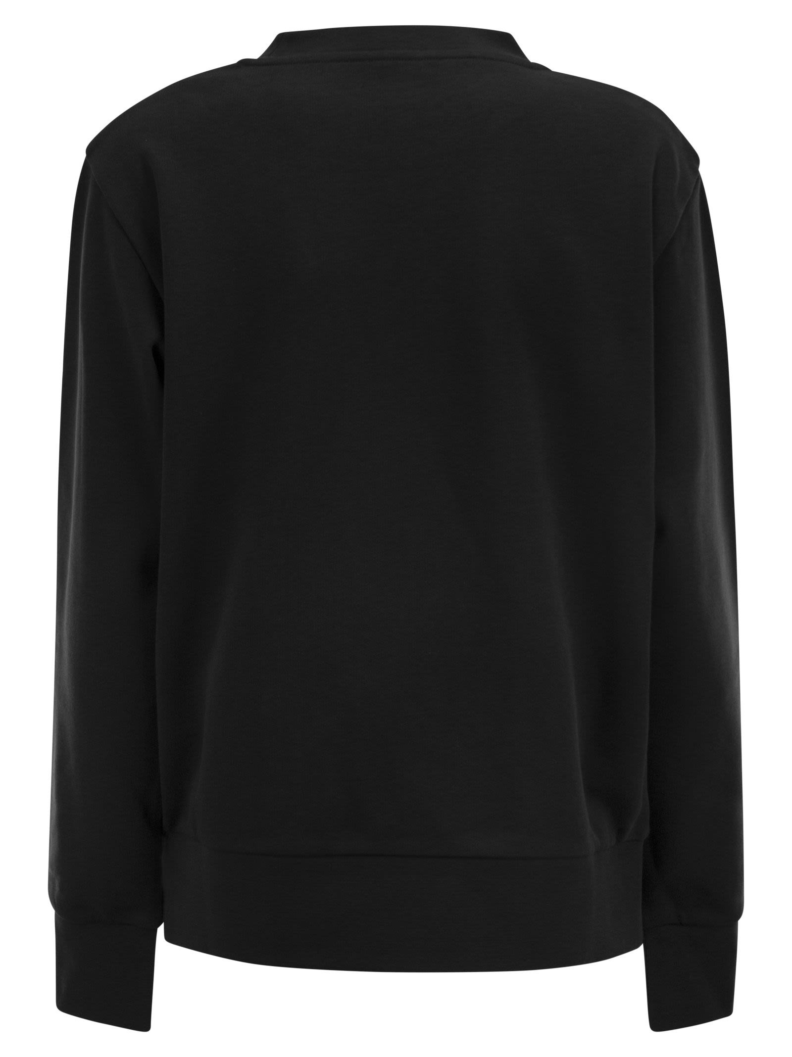 Moncler Women Logo Sweatshirt With Crystals - 2