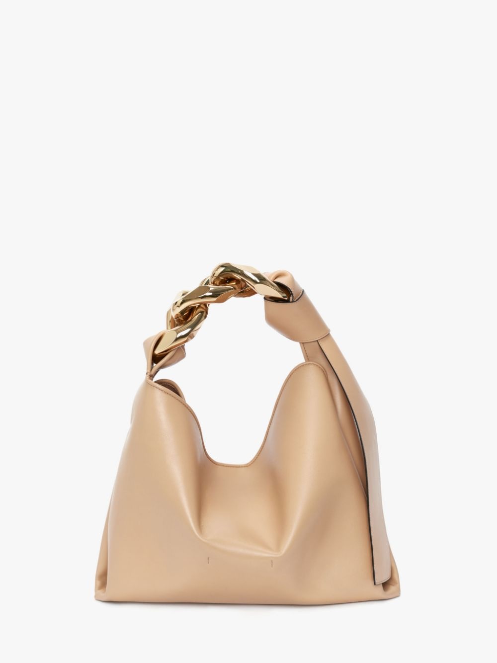 SMALL CHAIN HOBO - LEATHER SHOULDER BAG - 4