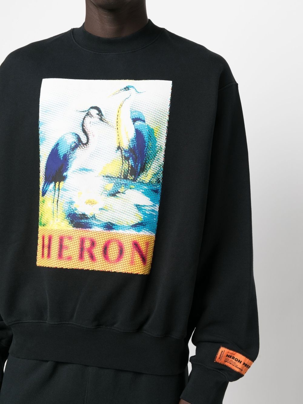 Heron halftone-print crewneck sweatshirt - 5