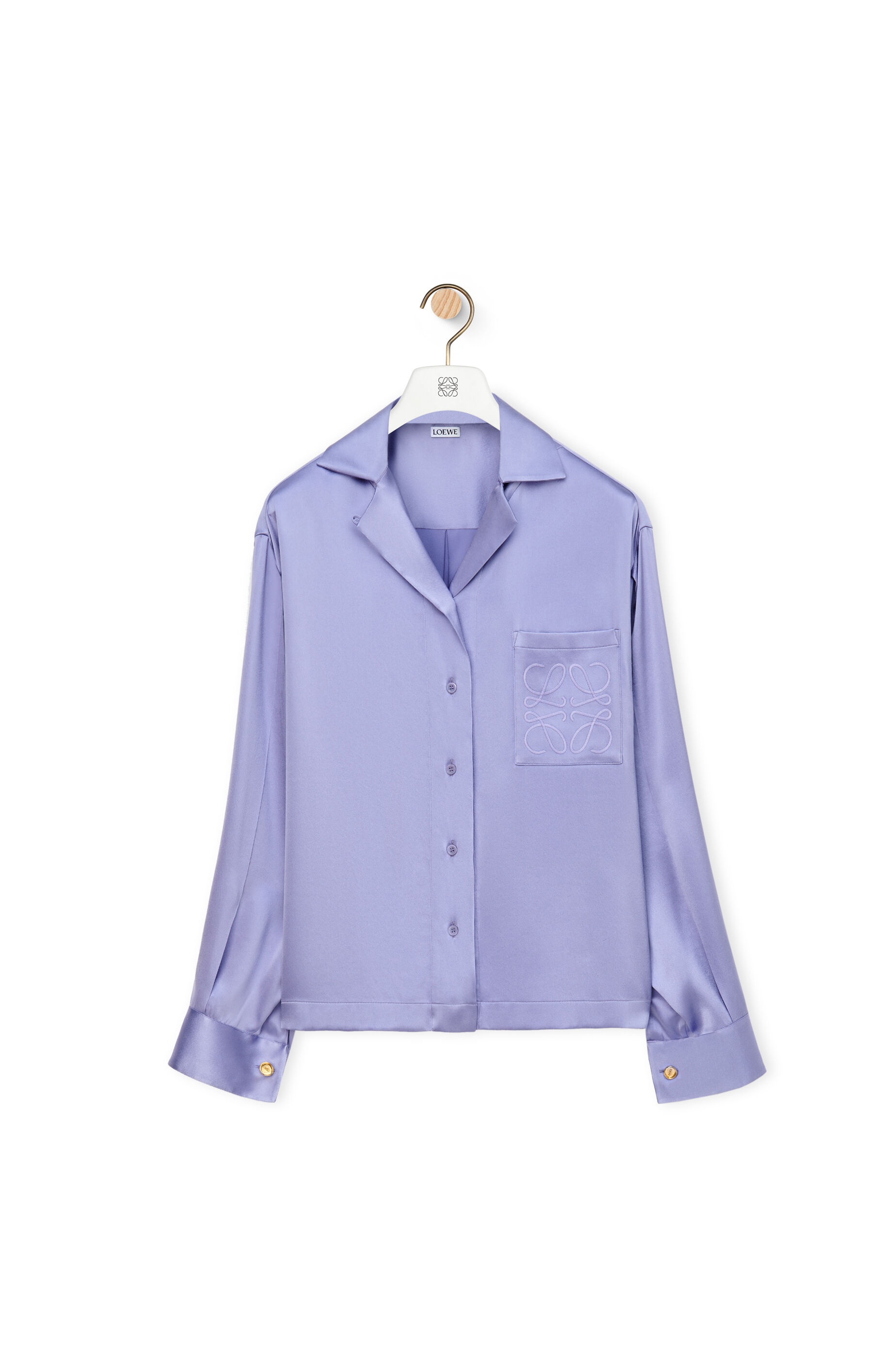Anagram pyjama blouse in silk satin - 1