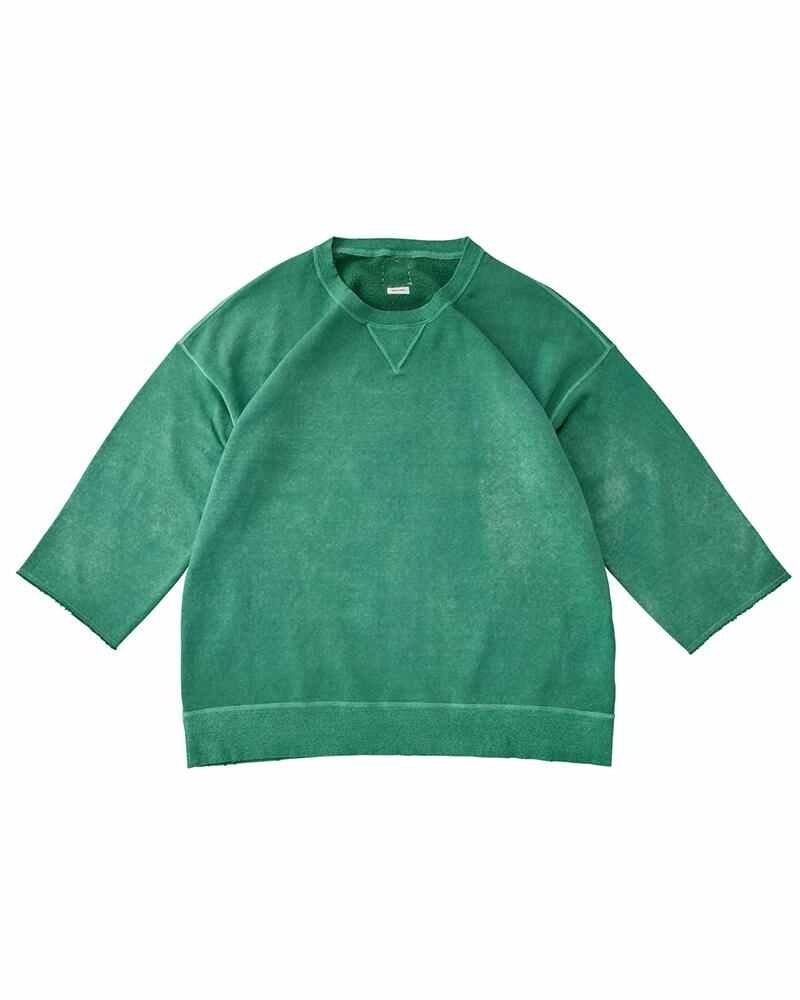 JUMBO SWEAT 3/4 (UNEVEN DYE) GREEN - 1