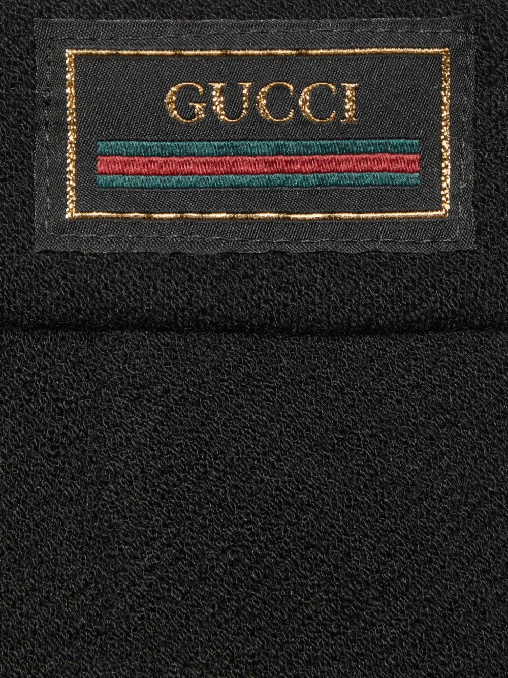 logo-appliquÃ© wool shorts - 7