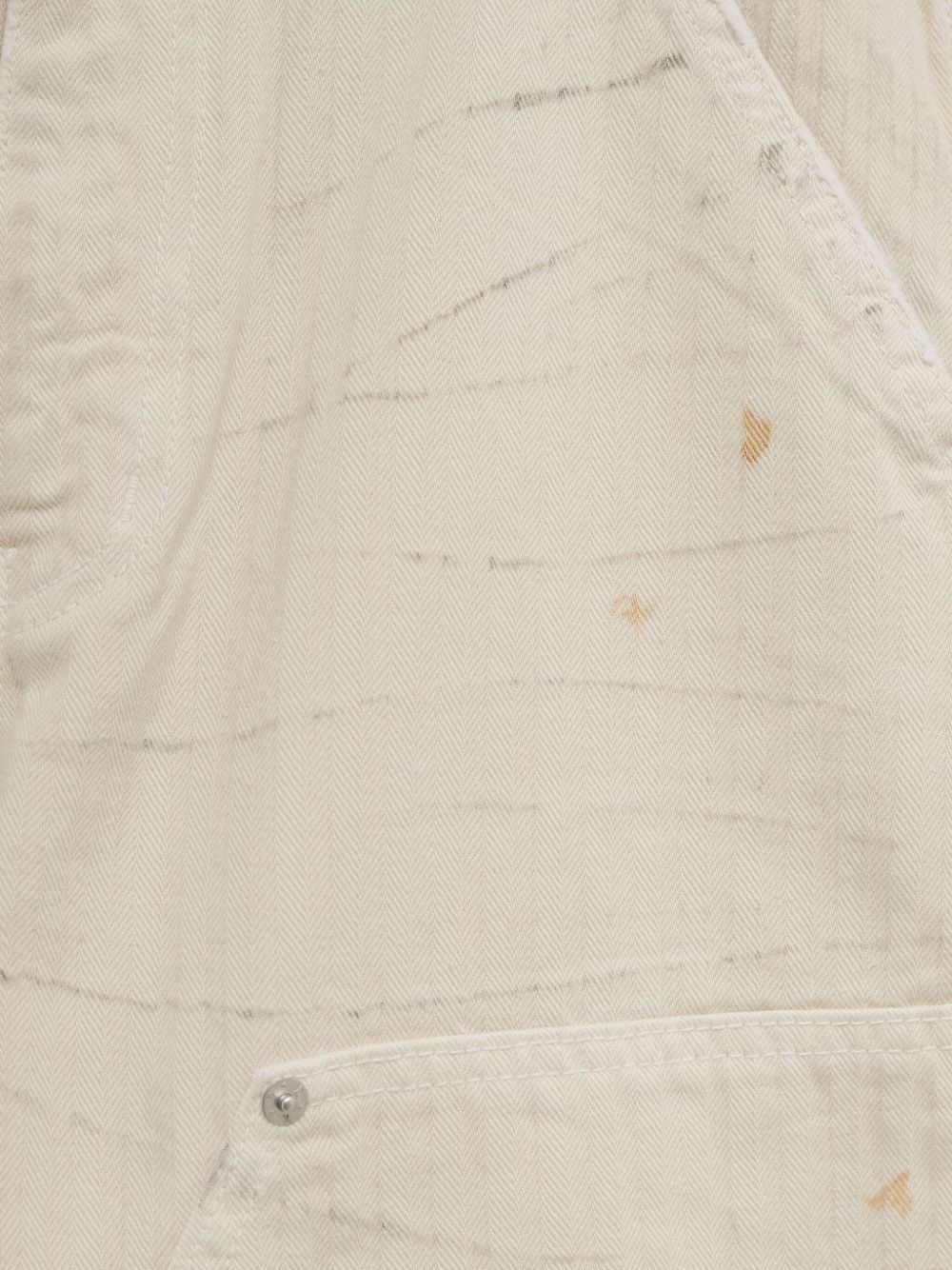 distressed herringbone trousers - 3