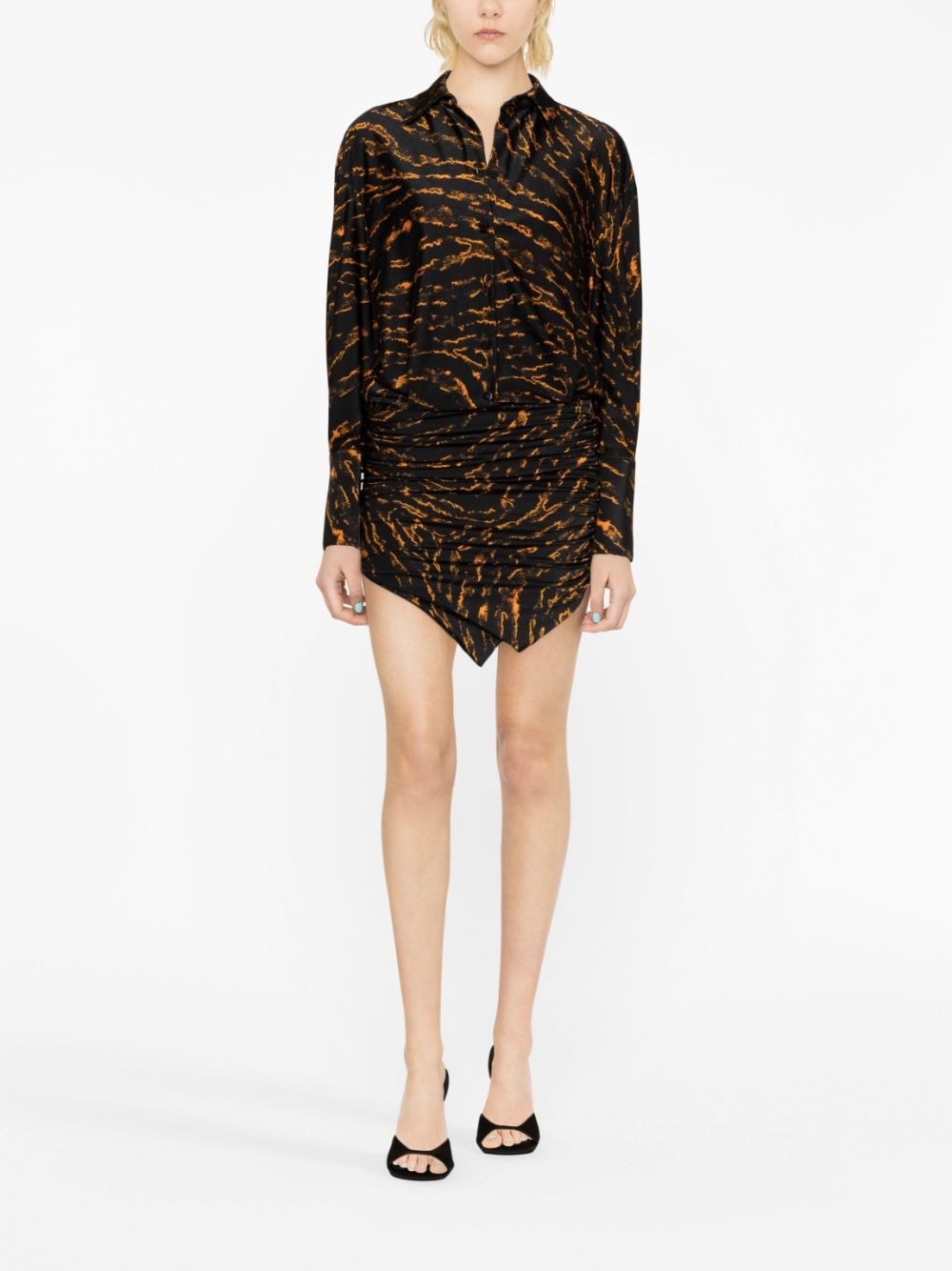 abstract-patterned shirt dress - 2