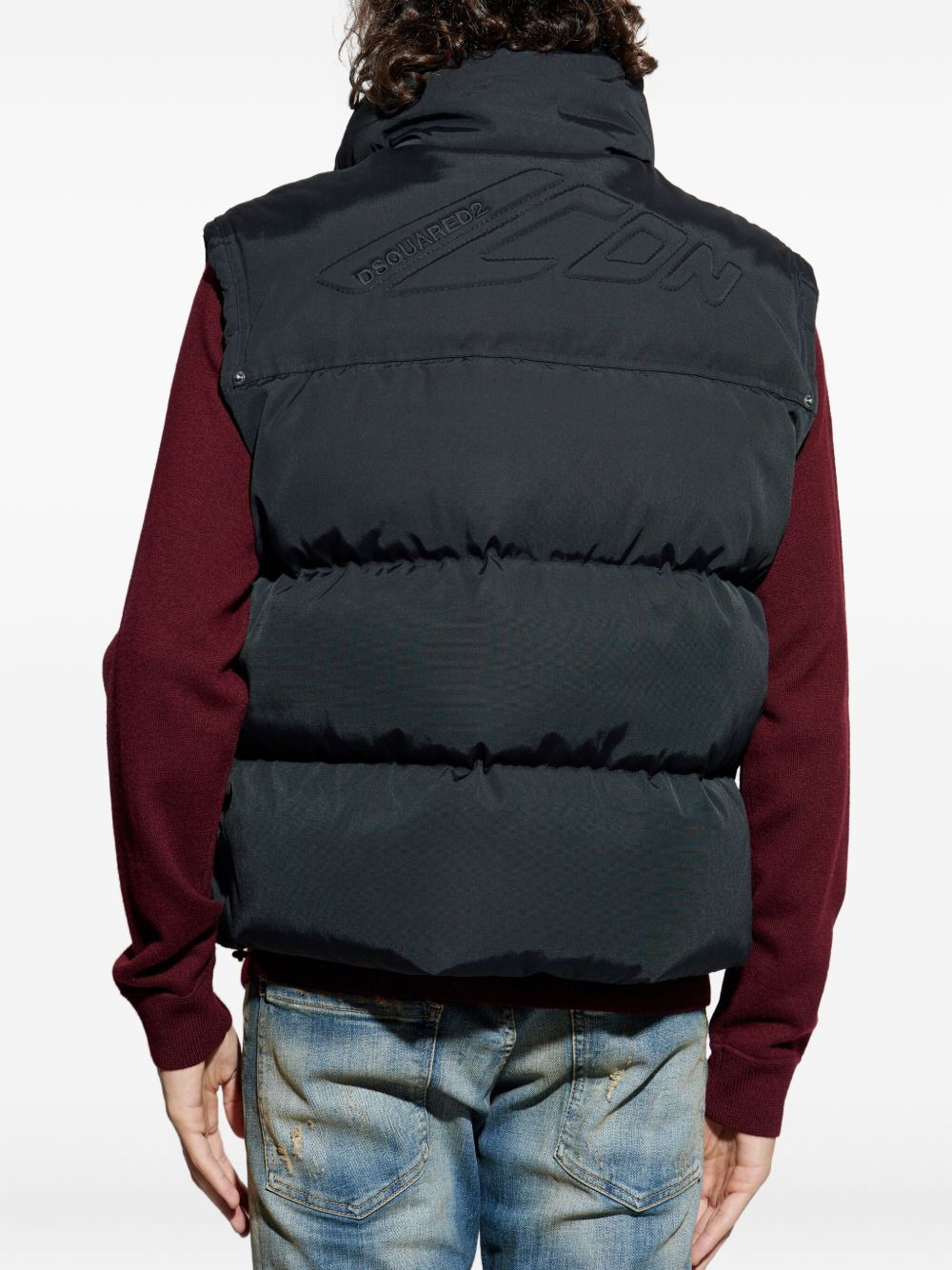 quilted snap-fastening gilet - 4
