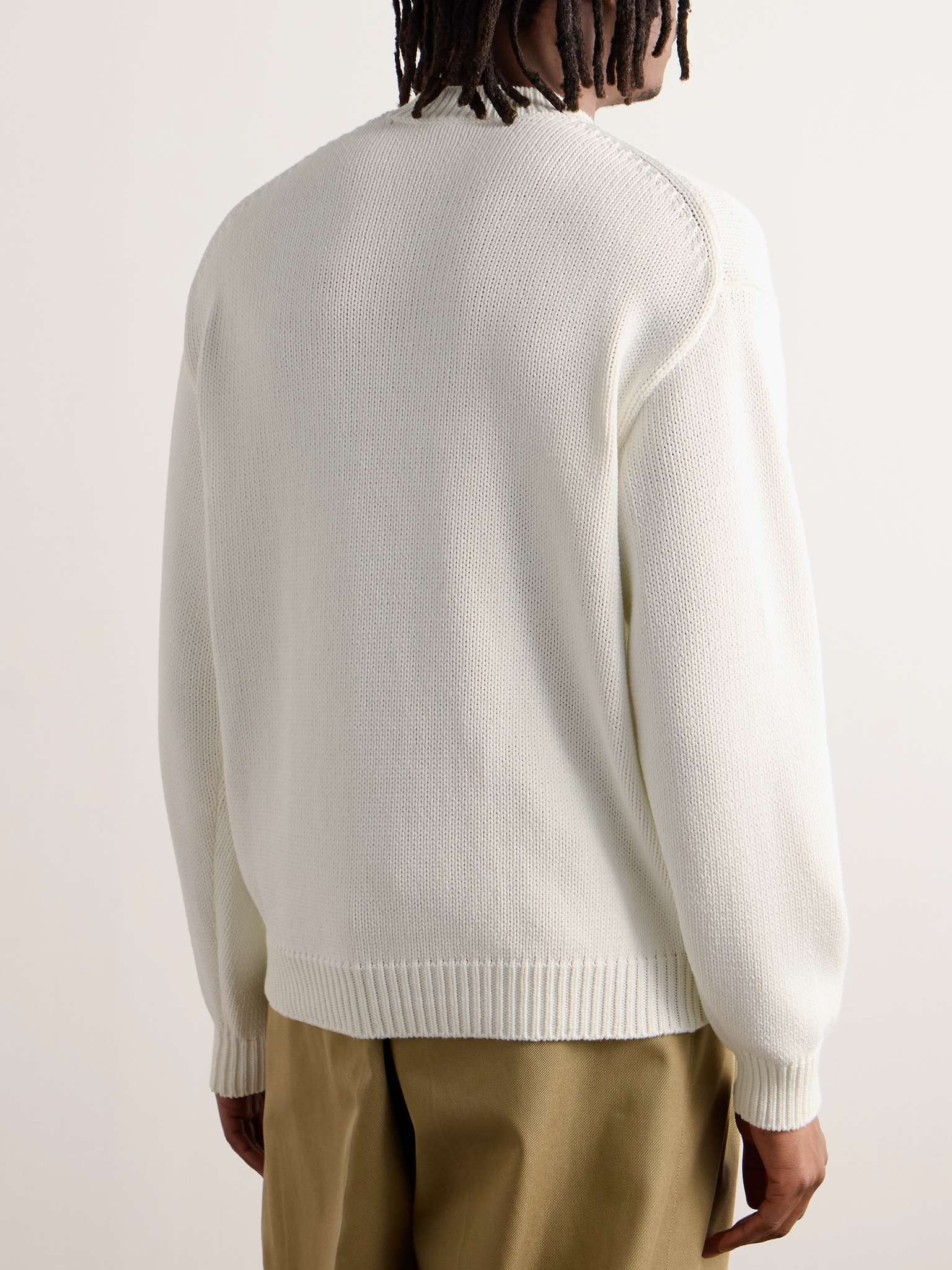 Lucky Tiger Logo-Jacquard Cotton-Blend Sweater - 3