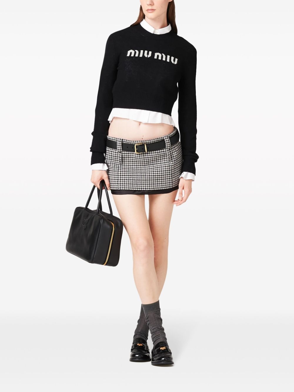 logo-intarsia cashmere jumper - 2