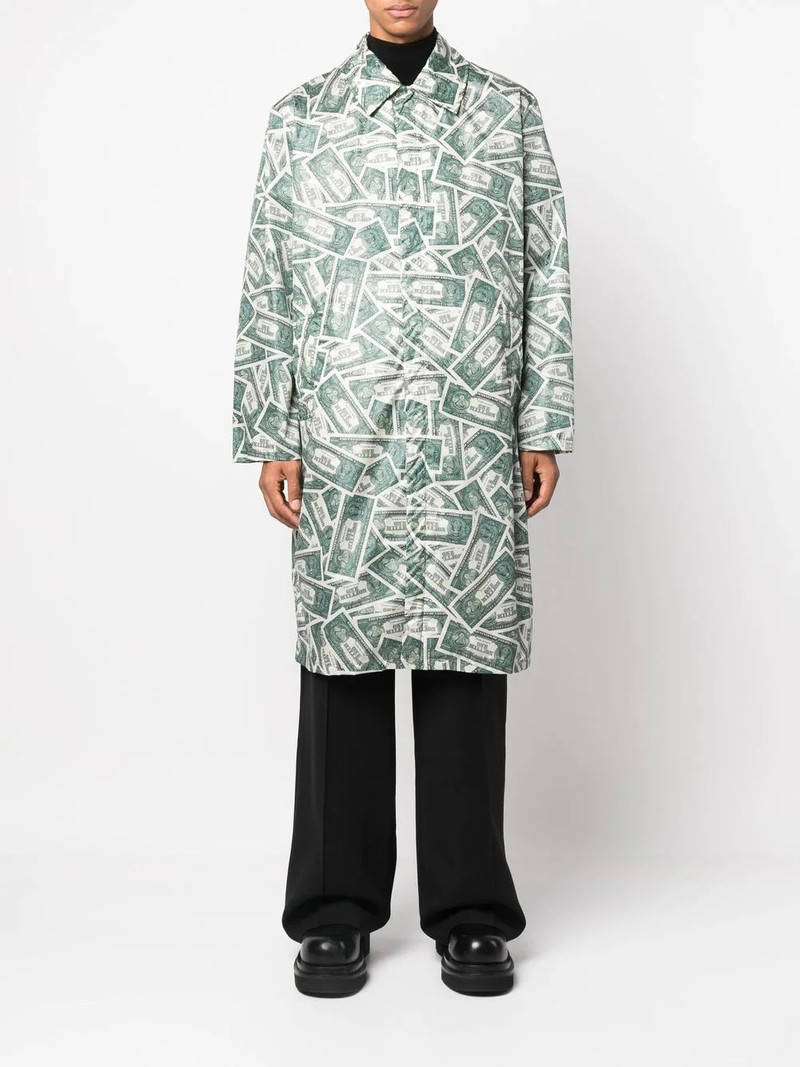 VETEMENTS money-print oversized raincoat outlook