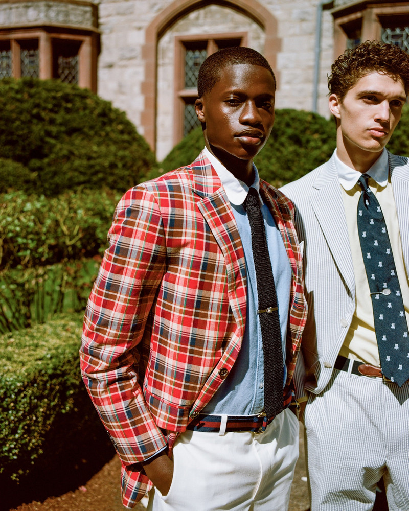 MADE-IN-CANADA BROWN & RED AUTHENTIC MADRAS SPORT COAT 3