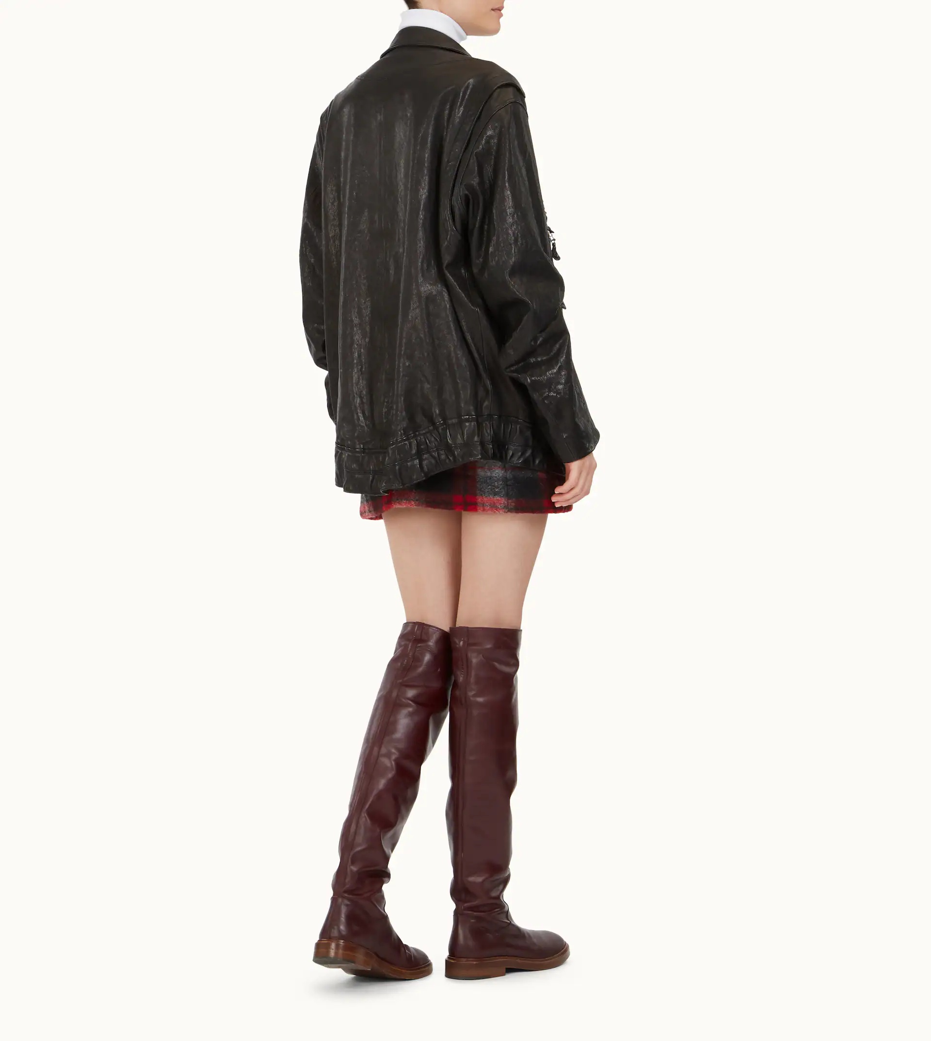 FIELD JACKET IN LEATHER - BLACK - 3