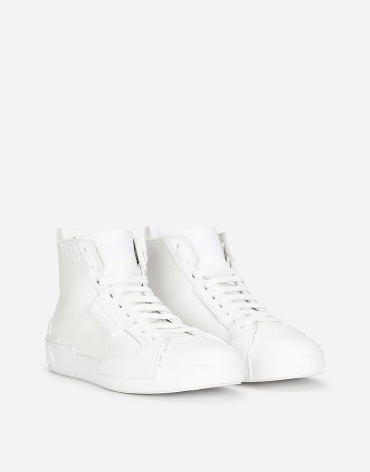 Tumbled calfskin and rubber Portofino light high-top sneakers - 2