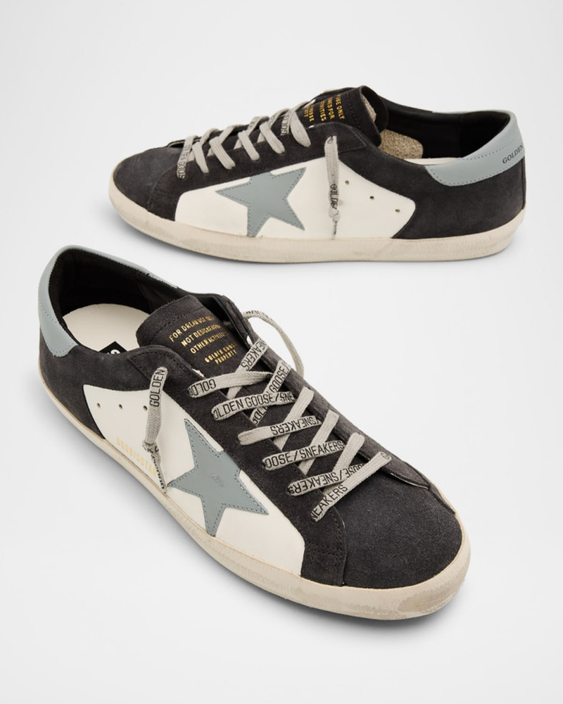 Men's Super-Star Leather and Suede Low-Top Sneakers 7