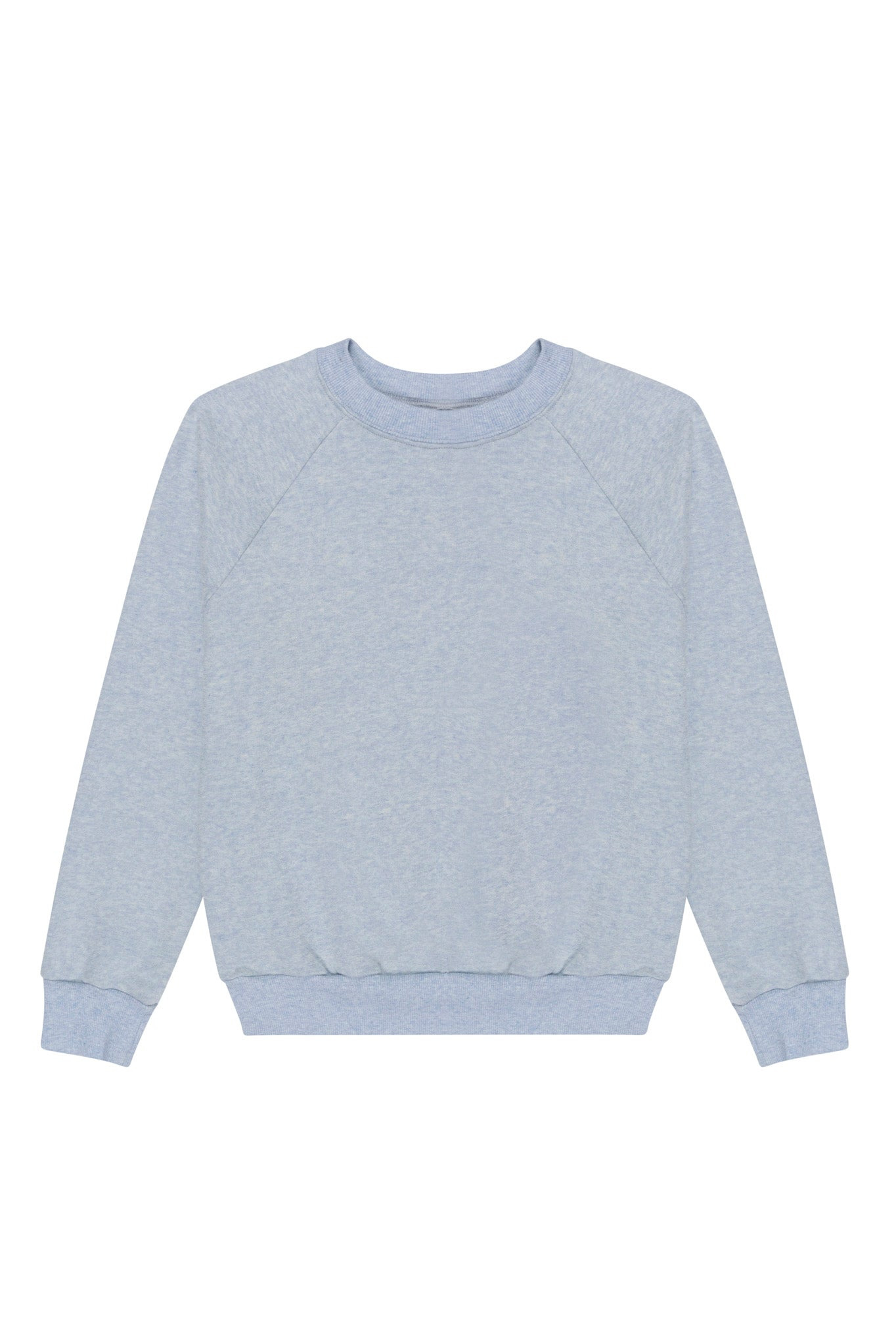ICE BLUE MELANGE SHRUNKEN RAGLAN SWEATSHIRT - 2